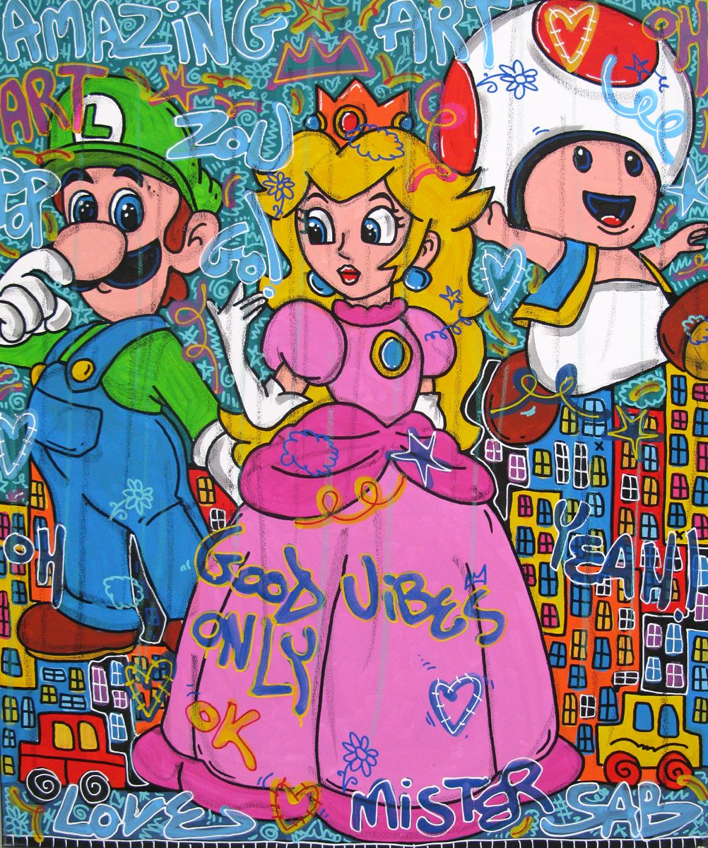 Tableau de RICO SAB a pour titre  Good vibes only style street pop art, street art dim : RICO SABprix:800