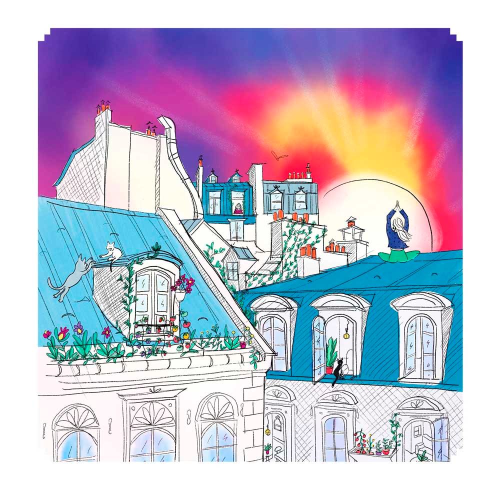 Editions d'art de JULIE ZEITLINE a pour titre  Gratitude style figuratif, graphique dim : JULIE ZEITLINEprix:30