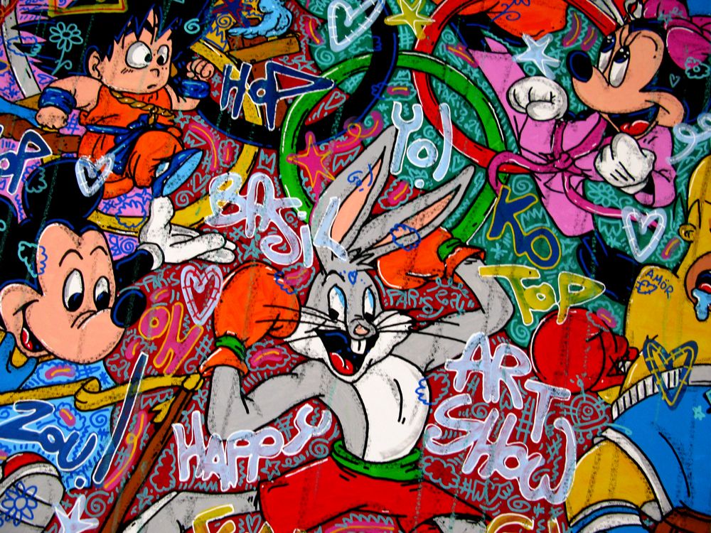 Tableau de RICO SAB a pour titre  JO Paris 2024 style street pop art dim : RICO SABprix:2200