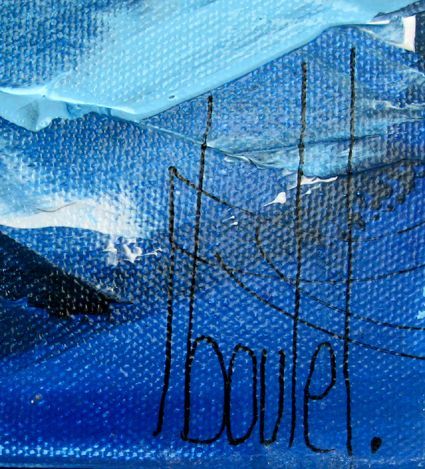 Tableau de F. BOUTET a pour titre  MARINE ABSTRAITE 2024-49 style abstrait dim : F. BOUTETprix:600