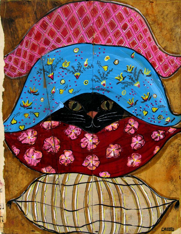Tableau de CACOU a pour titre  MONA 2 style figuratif, graphique dim : CACOUprix:140