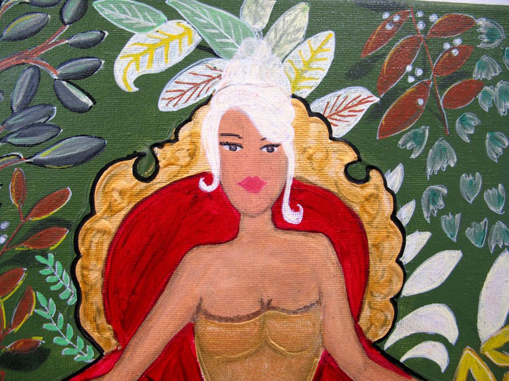 Tableau de CACOU a pour titre  Ma Demoiselle style graphique dim : CACOUprix:150