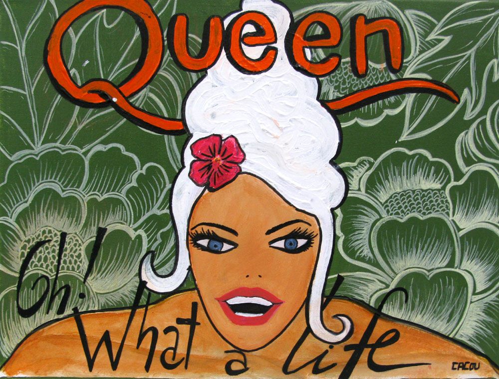 Tableau de CACOU a pour titre  Queen style graphique dim : CACOUprix:150