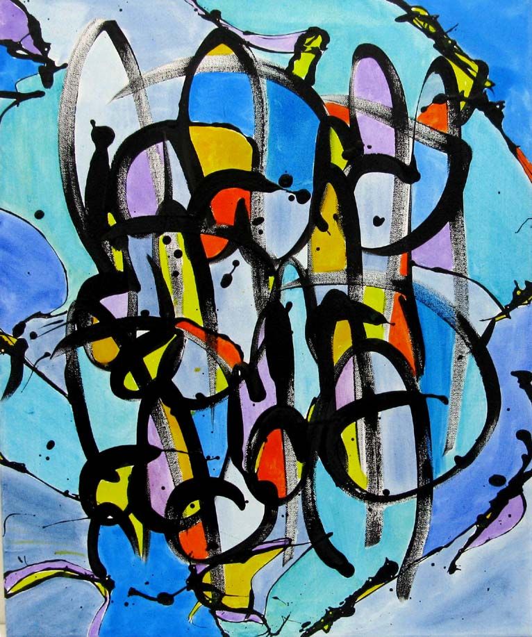 Tableau de STEPHANE RIME a pour titre  Noname D128 style abstrait dim : STEPHANE RIMEprix:250