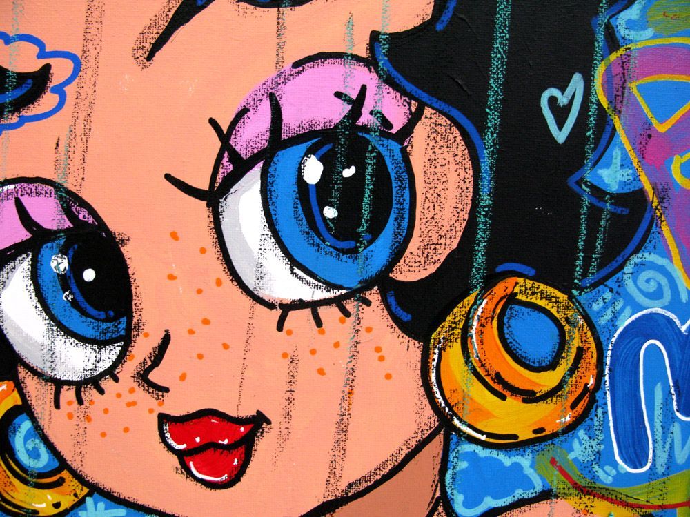 Tableau de RICO SAB a pour titre  BE ICONIK style street art, graphique dim : RICO SABprix:600