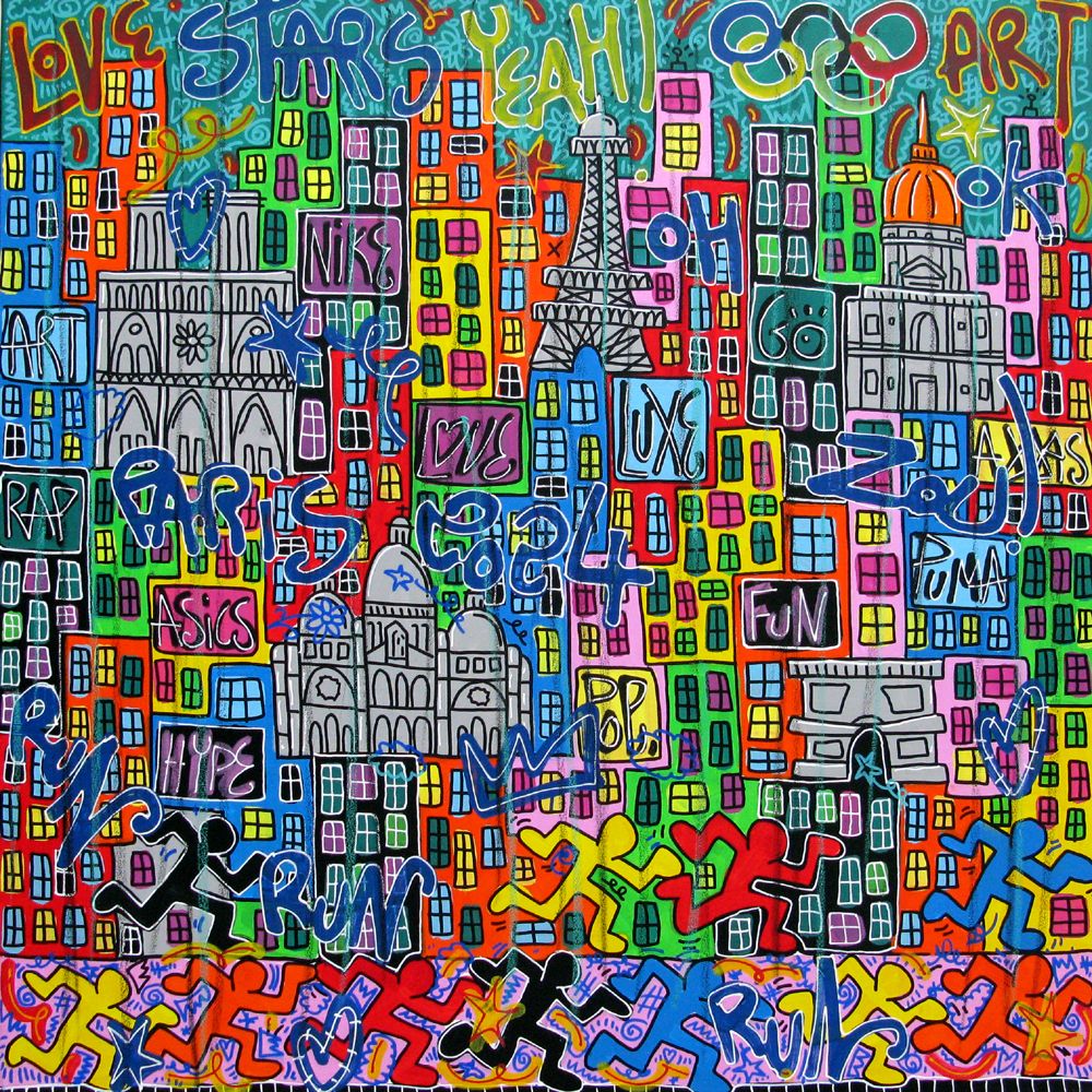 Tableau de RICO SAB a pour titre  ART PARIS style street pop art, street art dim : RICO SABprix:950