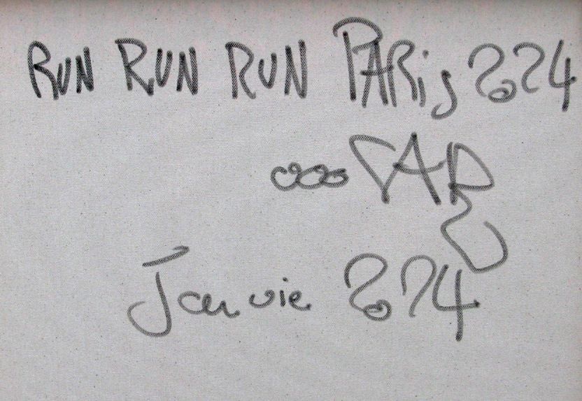 Tableau de RICO SAB a pour titre  RUN RUN RUN PARIS style street pop art, street art dim : RICO SABprix:950