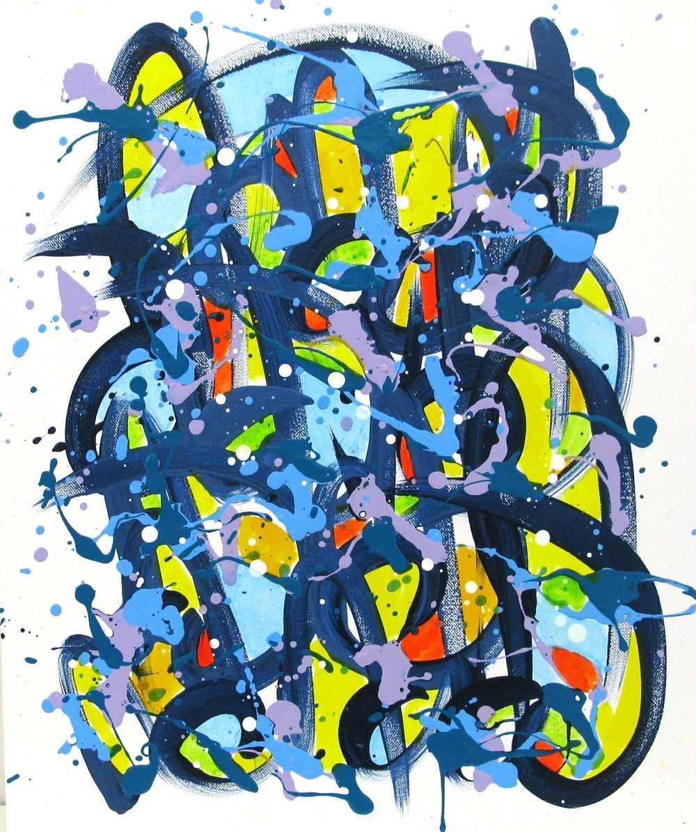 Tableau de STEPHANE RIME a pour titre  Noname E24 style abstrait dim : STEPHANE RIMEprix:230