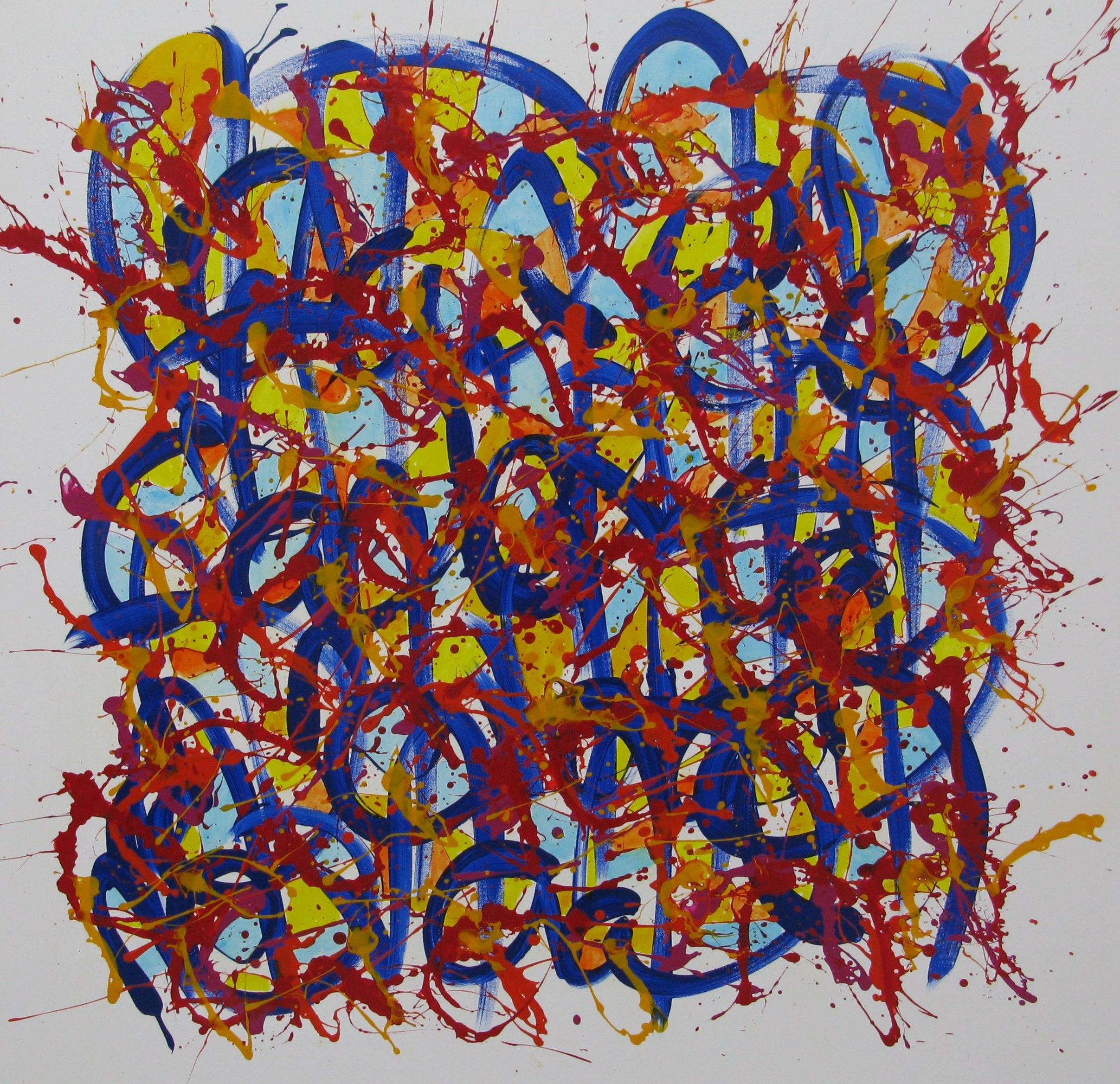 Tableau de STEPHANE RIME a pour titre  NO NAME E4 style abstrait dim : STEPHANE RIMEprix:850