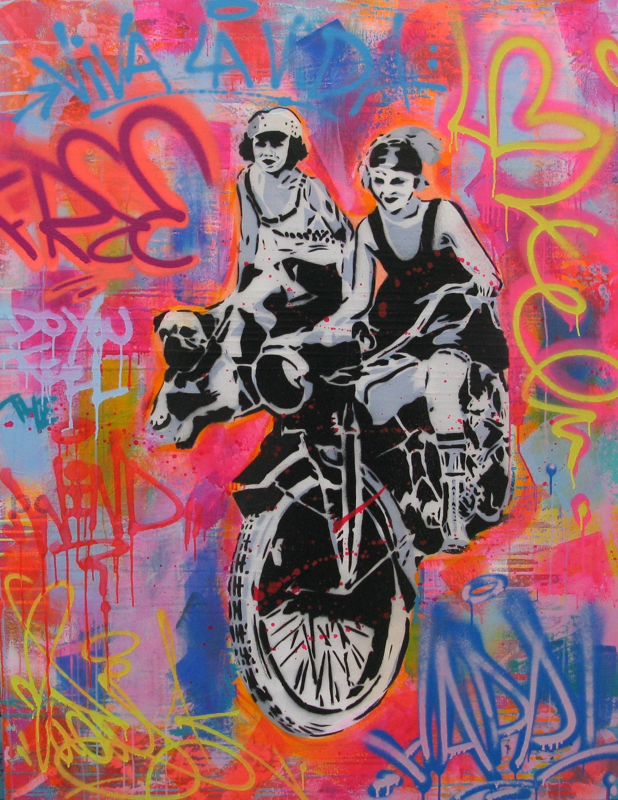 Tableau de SARA CHELOU a pour titre  Viva La Vida style street pop art dim : SARA CHELOUprix:1700