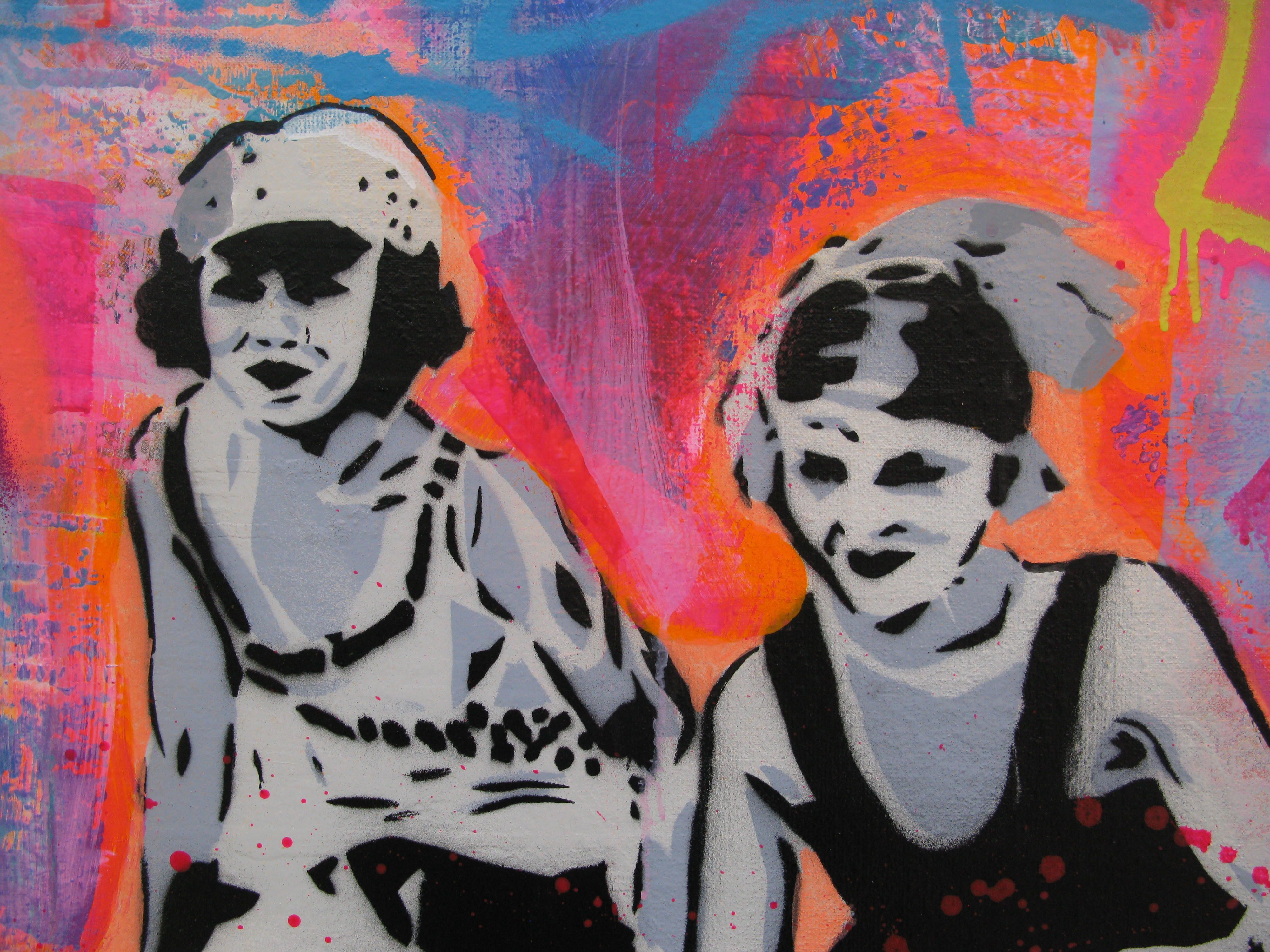 Tableau de SARA CHELOU a pour titre  Viva La Vida style street pop art dim : SARA CHELOUprix:1700