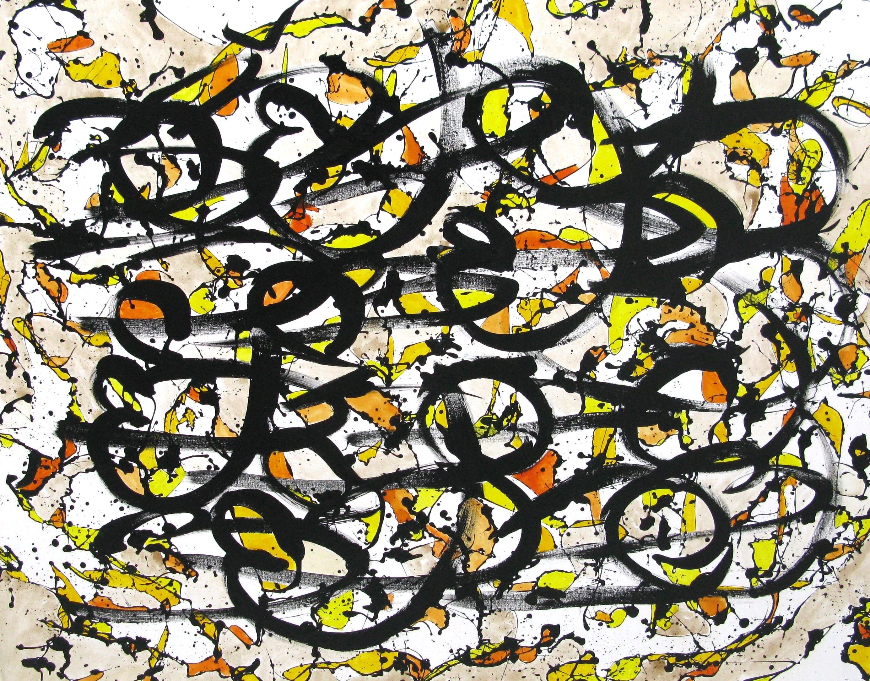 Tableau de STEPHANE RIME a pour titre  NO NAME E86 style abstrait dim : STEPHANE RIMEprix:950