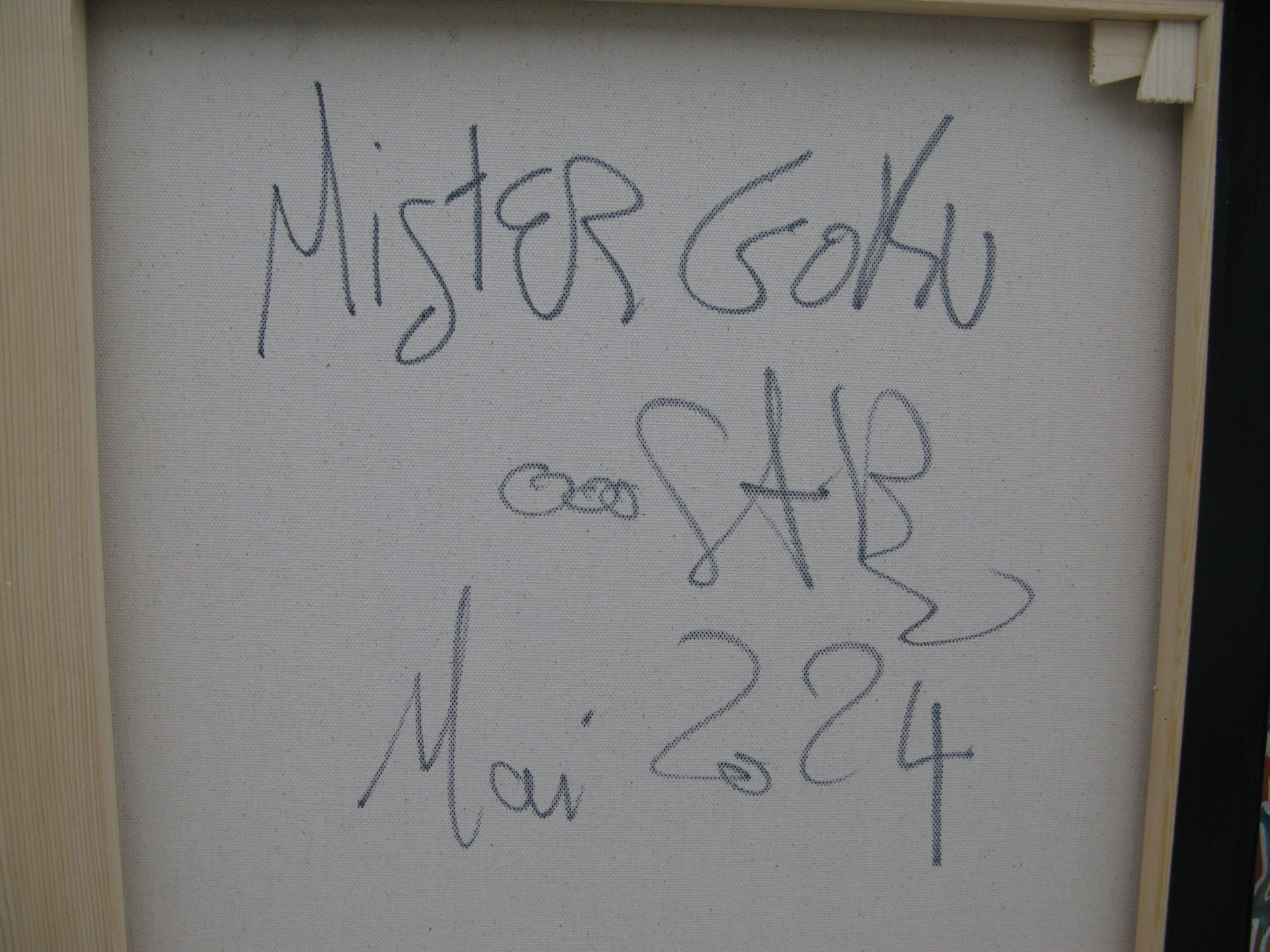 Tableau de RICO SAB a pour titre  Mister Goku style street pop art, street art dim : RICO SABprix:600