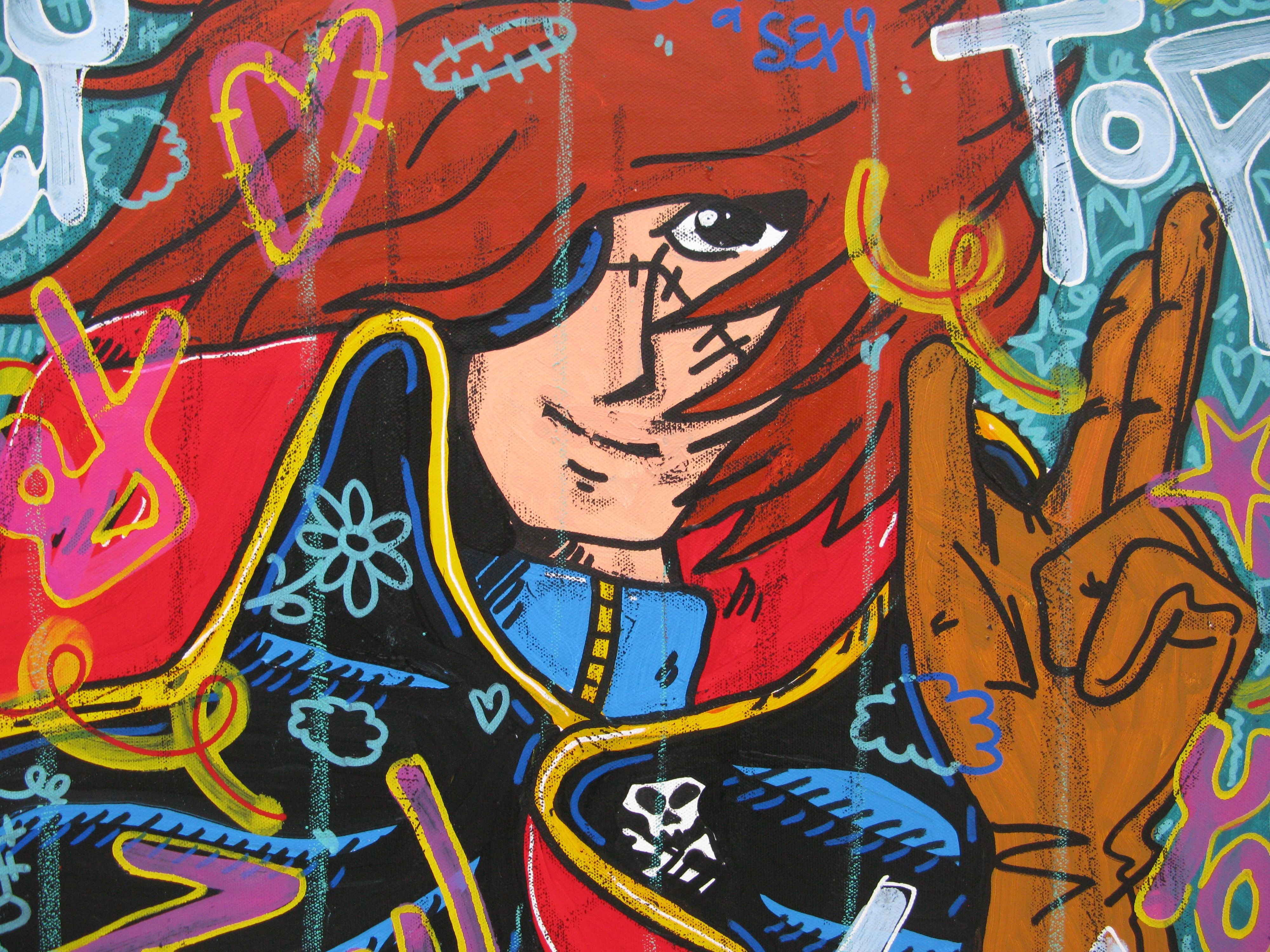 Tableau de RICO SAB a pour titre  Albator style street pop art, street art dim : RICO SABprix:600