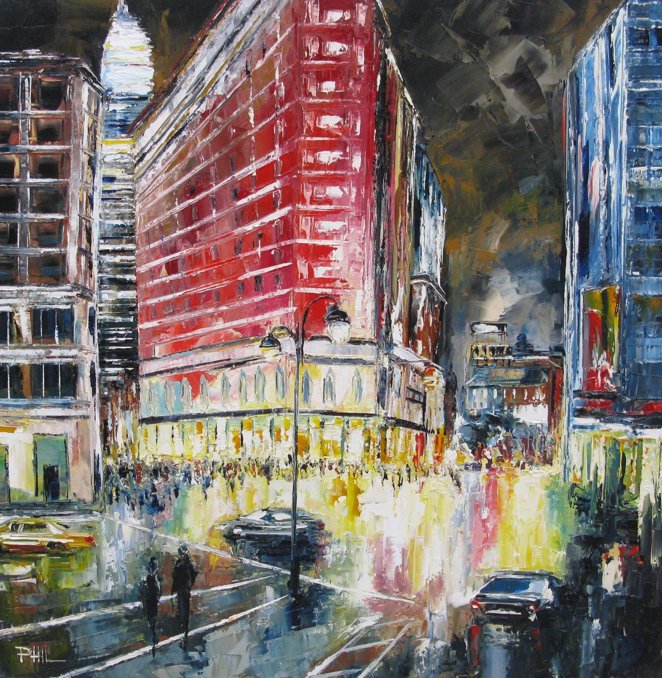 Tableau de PHIL a pour titre  Night of NY style figuratif dim : PHILprix:550