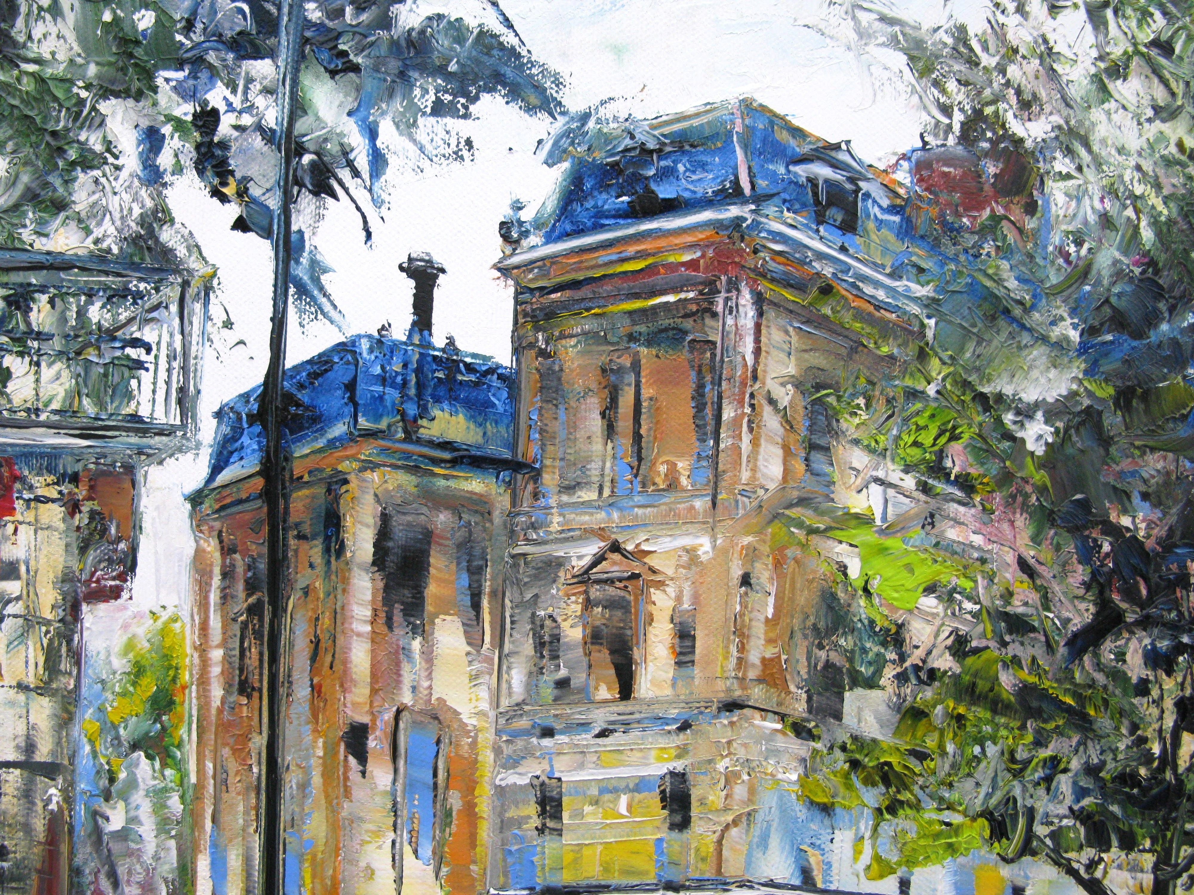 Tableau de PHIL a pour titre  L'Etoile, Paris style figuratif dim : PHILprix:850