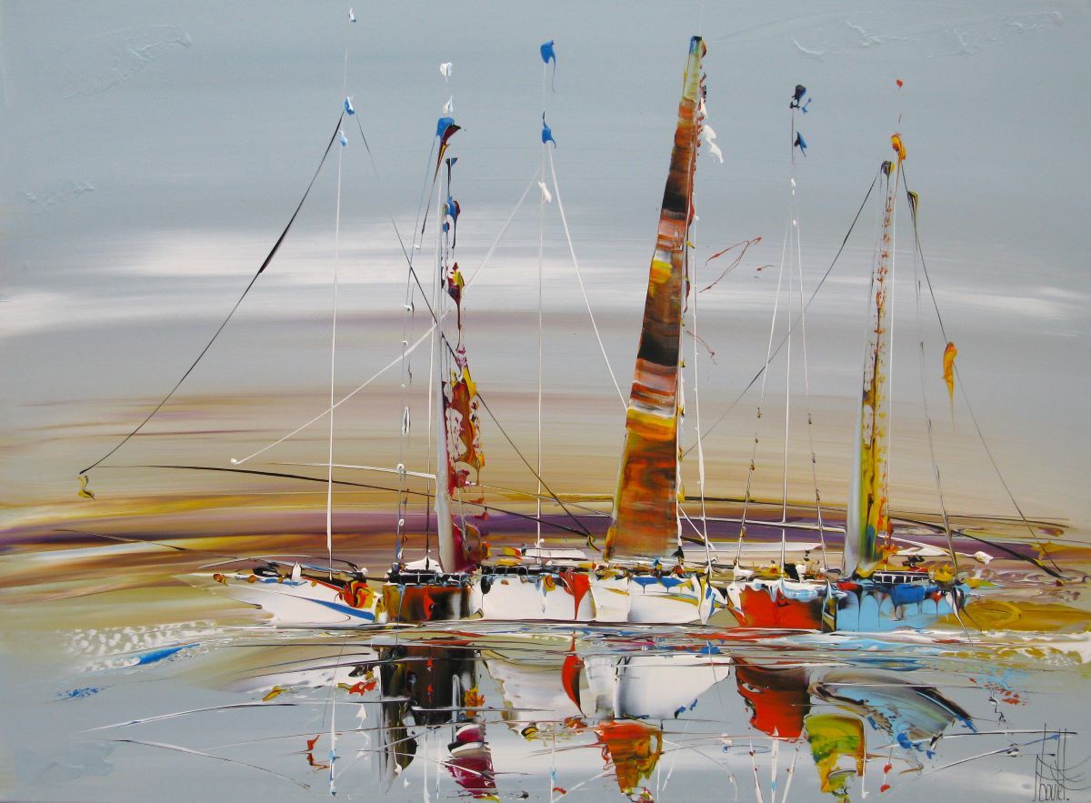 Tableau de F. BOUTET a pour titre  Marine abstraite 2024-65 style figuratif dim : F. BOUTETprix:800