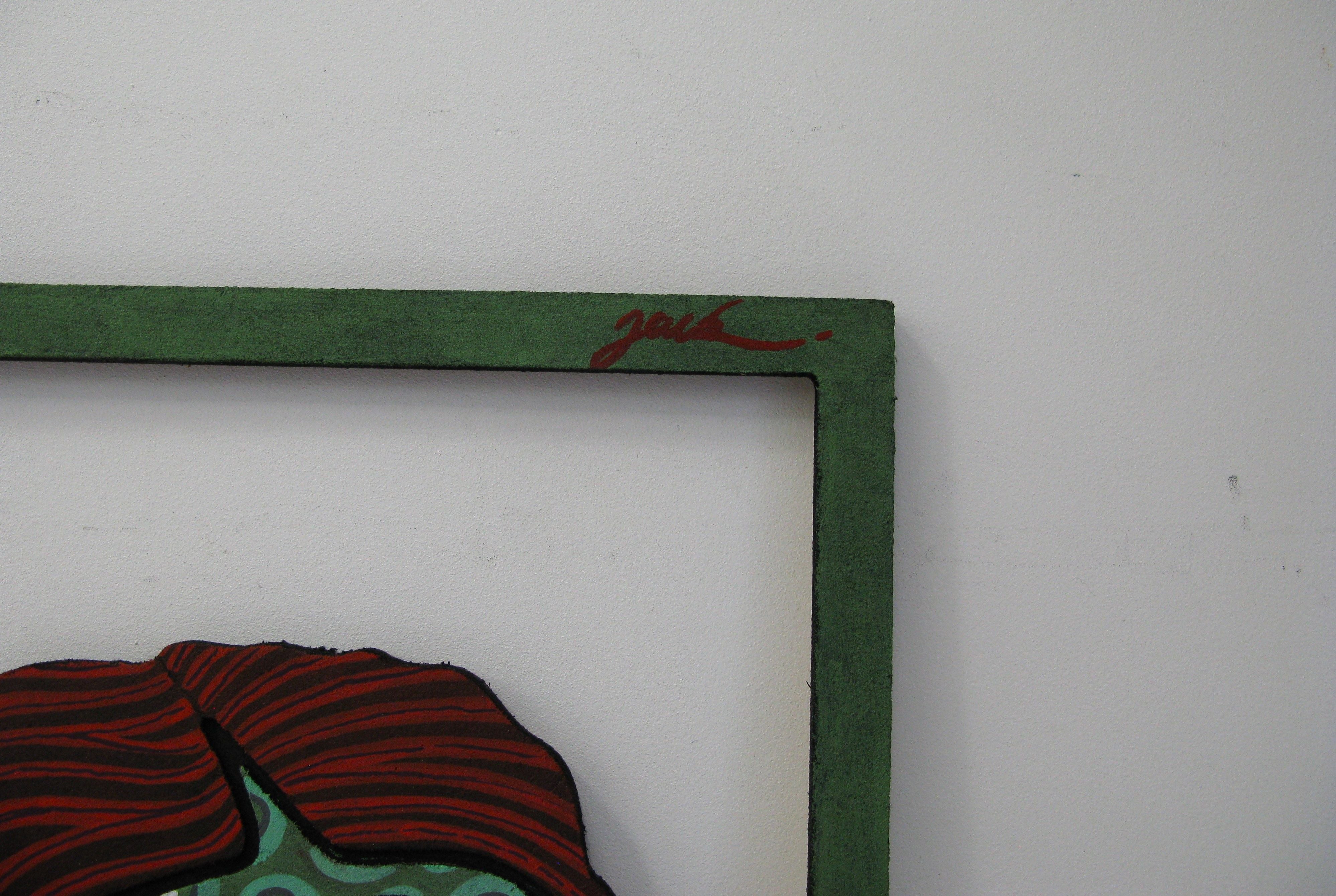 Sculpture de JACK JACQUOT a pour titre  Miroir Miroir style street pop art dim : JACK JACQUOTprix:800