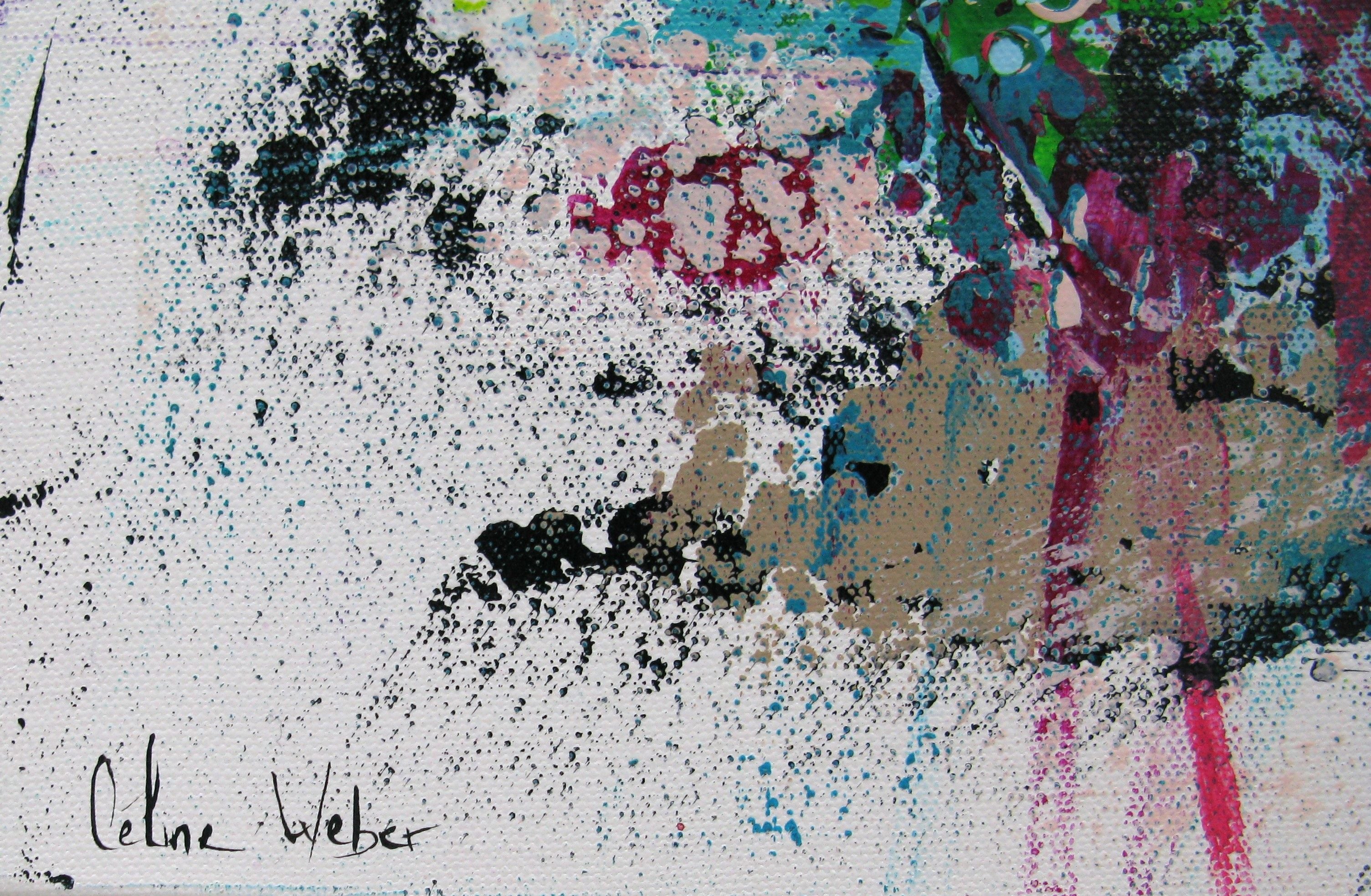 Tableau de CELINE WEBER a pour titre  STONE SONGES style abstrait dim : CELINE WEBERprix:950
