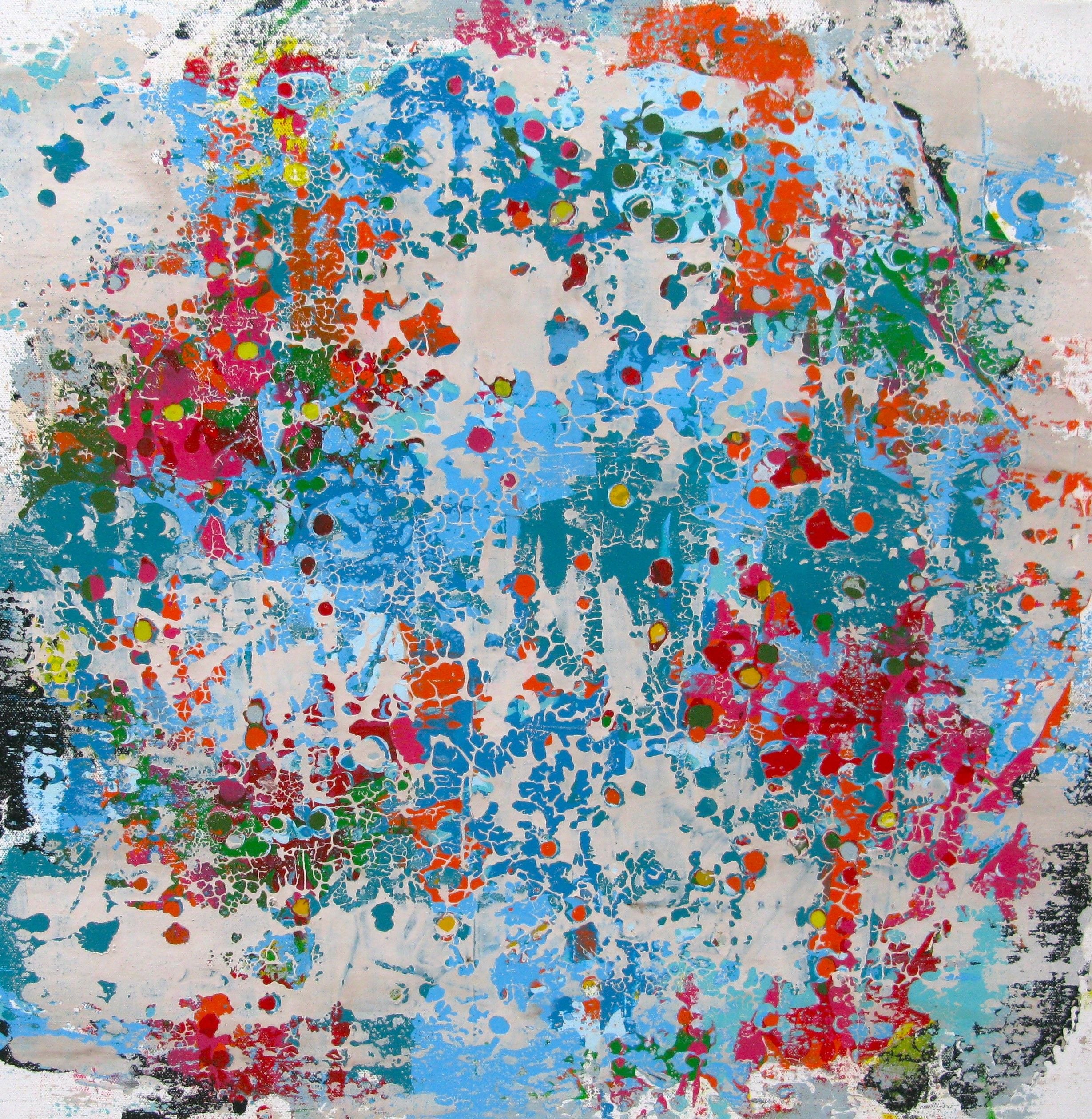 Tableau de CELINE WEBER a pour titre  STONE FJORDS style abstrait dim : CELINE WEBERprix:650