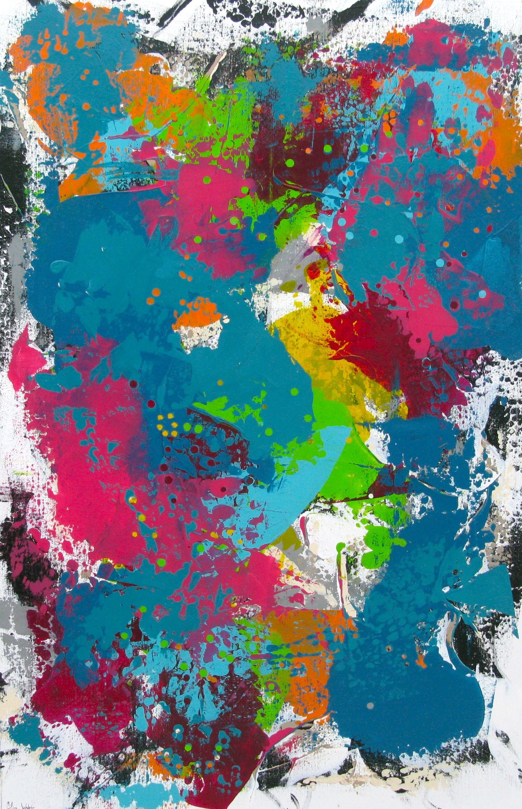 Tableau de CELINE WEBER a pour titre  STONE ÉQUATEUR style abstrait dim : CELINE WEBERprix:1150