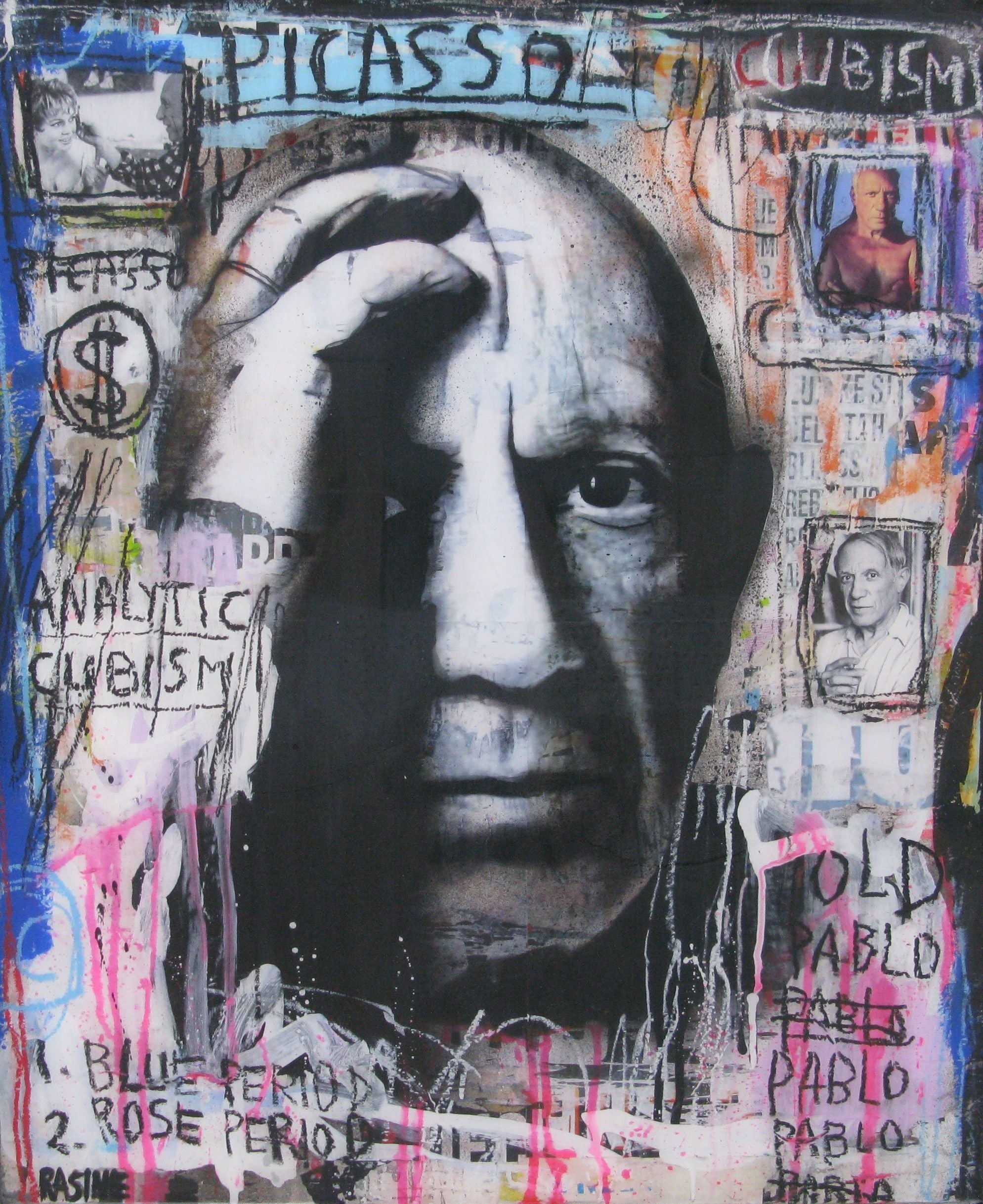Tableau de THIERRY RASINE a pour titre  Picasso style street pop art dim : THIERRY RASINEprix:900