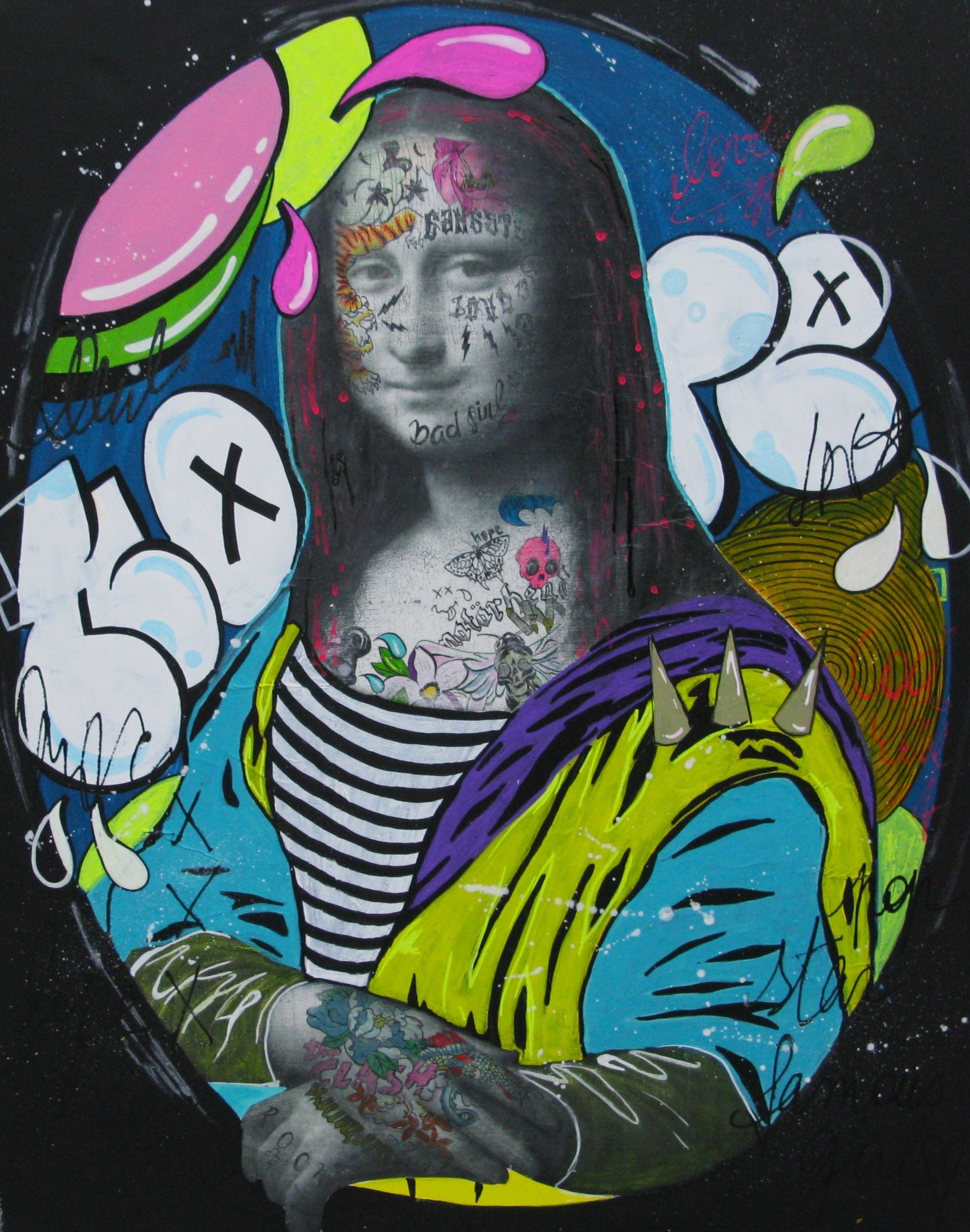 Tableau de LN LE PAPE a pour titre  Hope style street pop art dim : LN LE PAPEprix:500