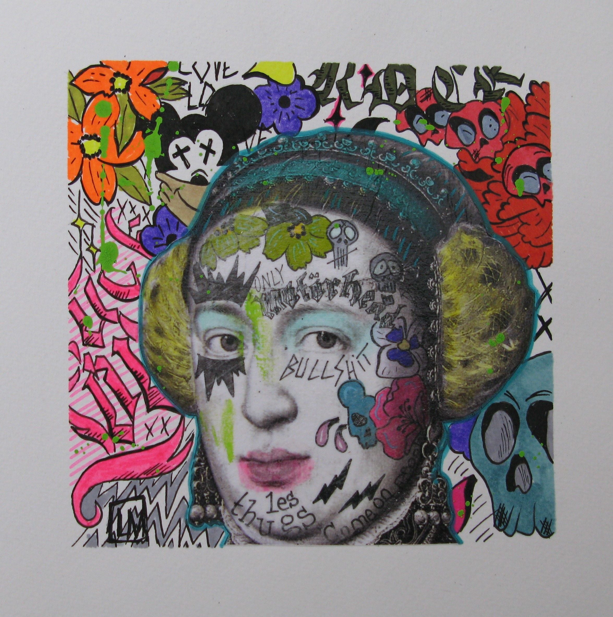Dessin de LN LE PAPE a pour titre  Bullshit style street pop art dim : LN LE PAPEprix:50