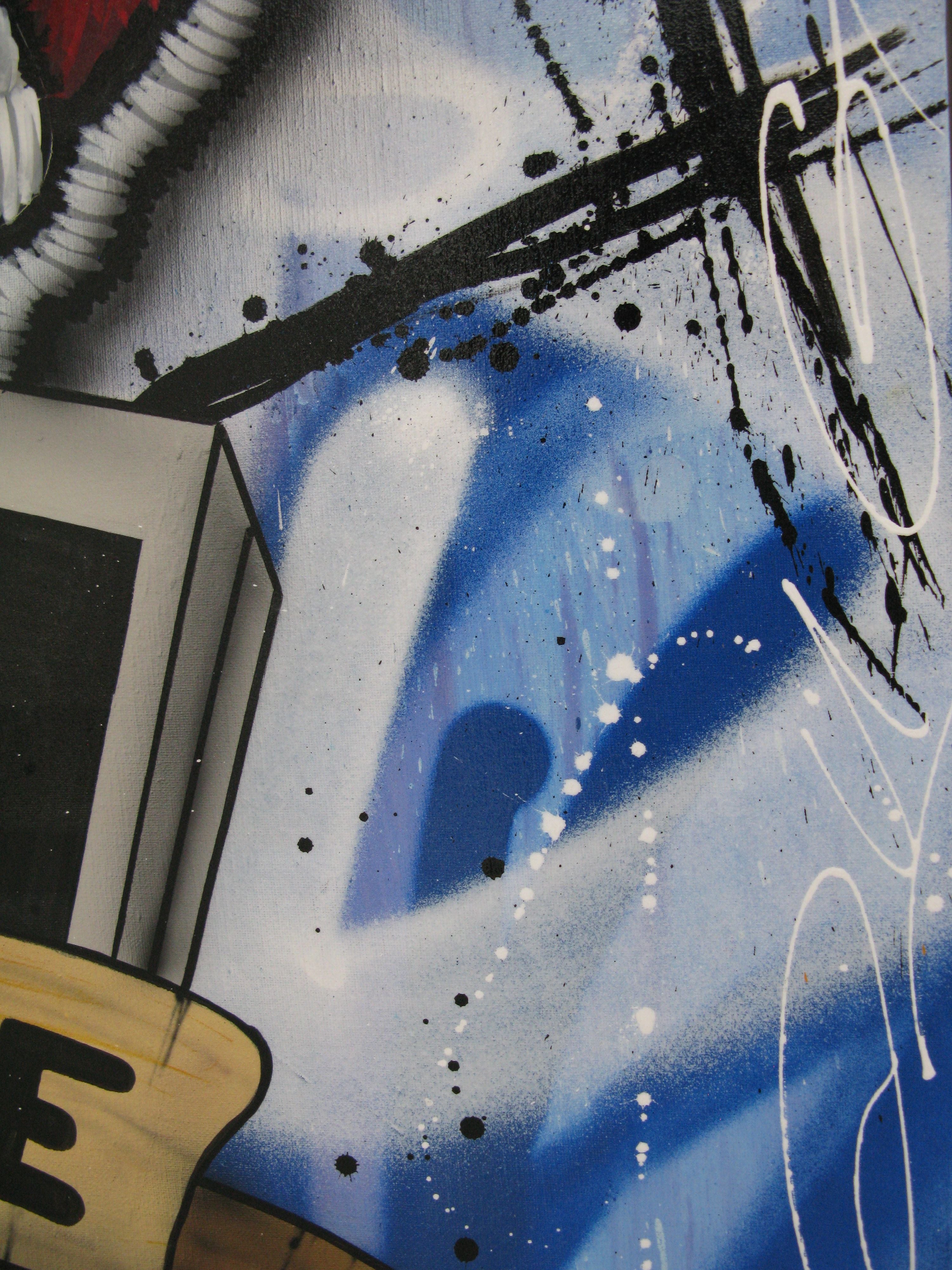 Tableau de JUG a pour titre  8 bit style street pop art dim : JUGprix:1000