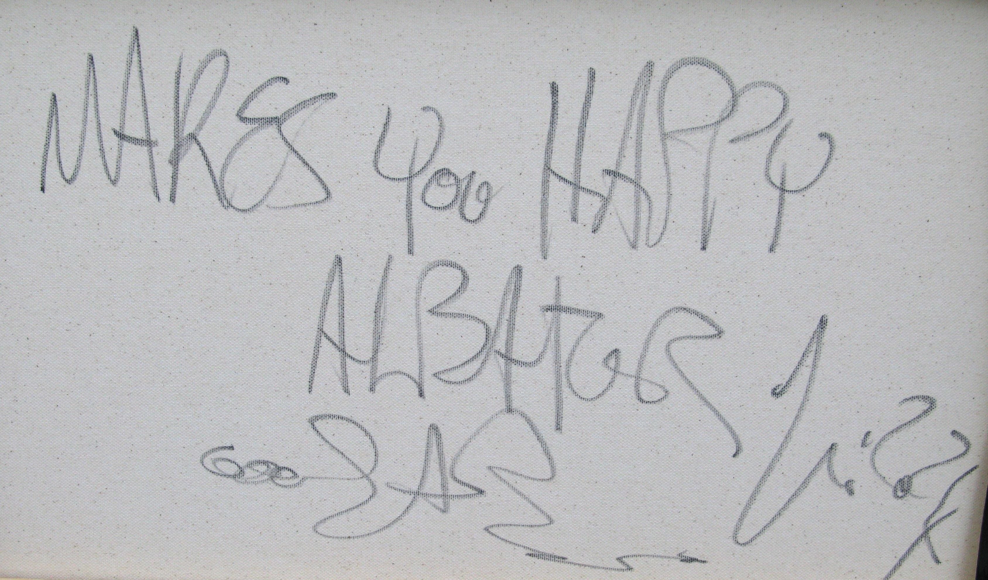 Tableau de RICO SAB a pour titre  makes you happy style street pop art, street art dim : RICO SABprix:290