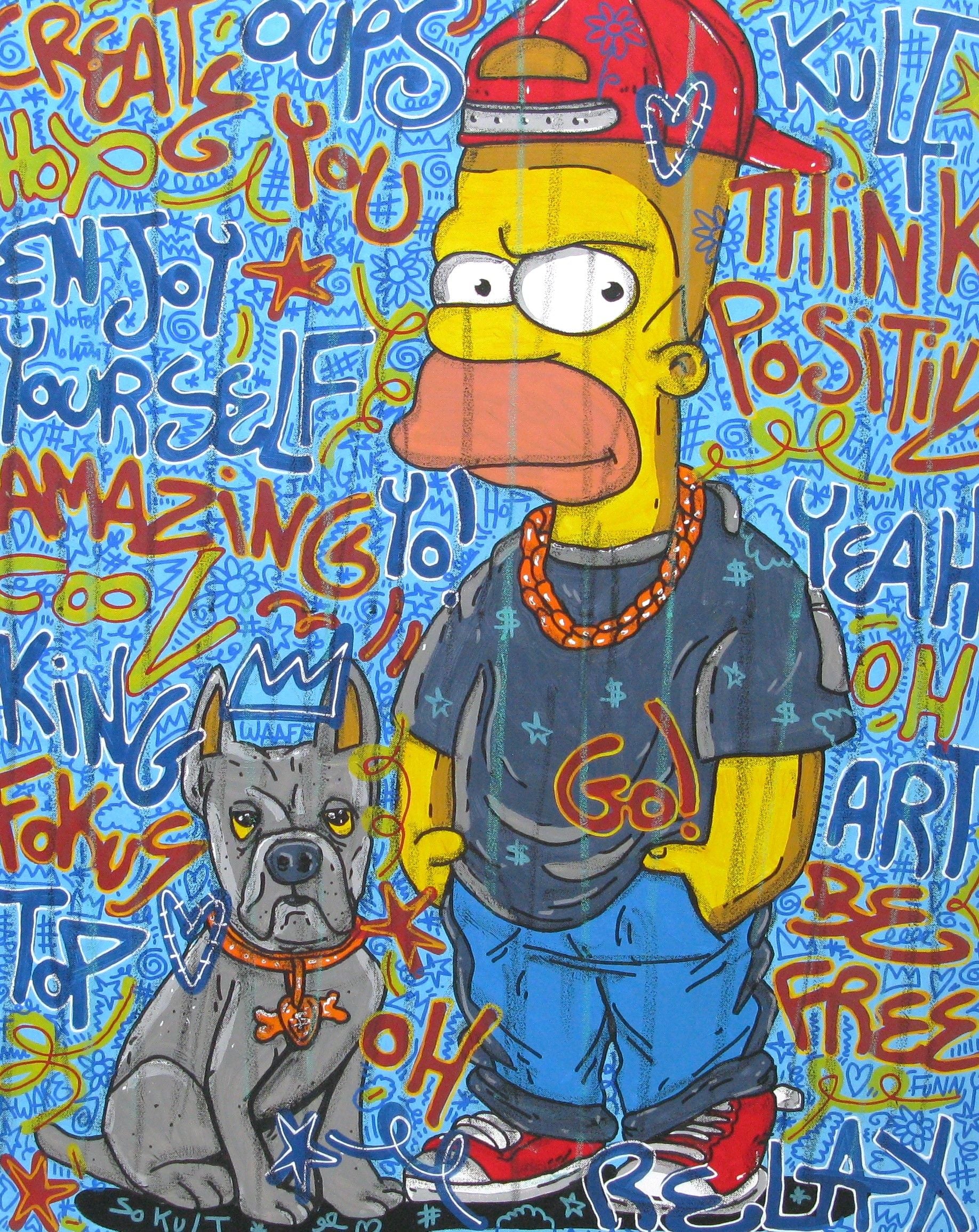 Tableau de RICO SAB a pour titre  Enjoy yourself style street pop art, street art dim : RICO SABprix:800