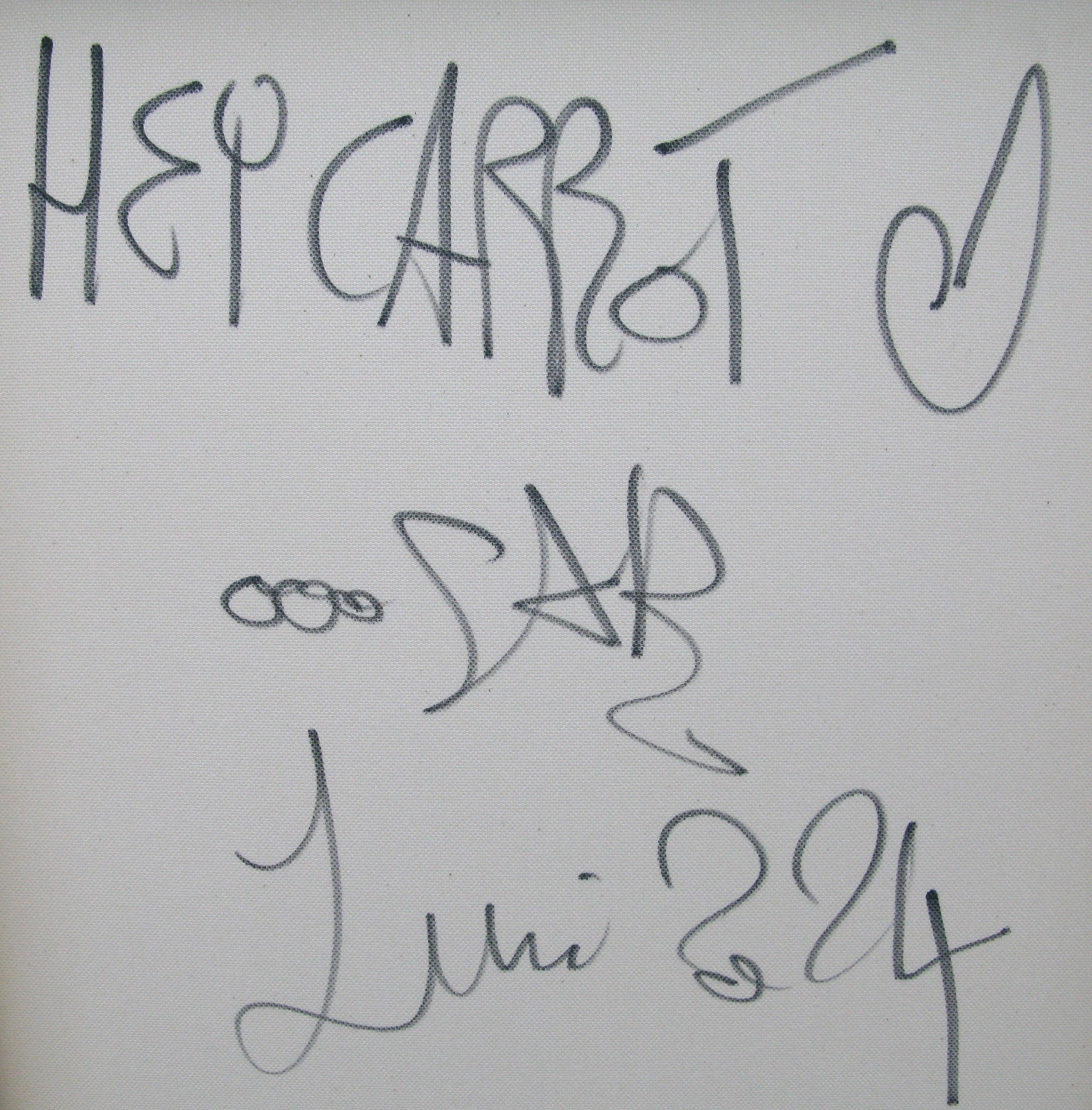 Tableau de RICO SAB a pour titre  Hey carrot style street pop art, street art dim : RICO SABprix:950