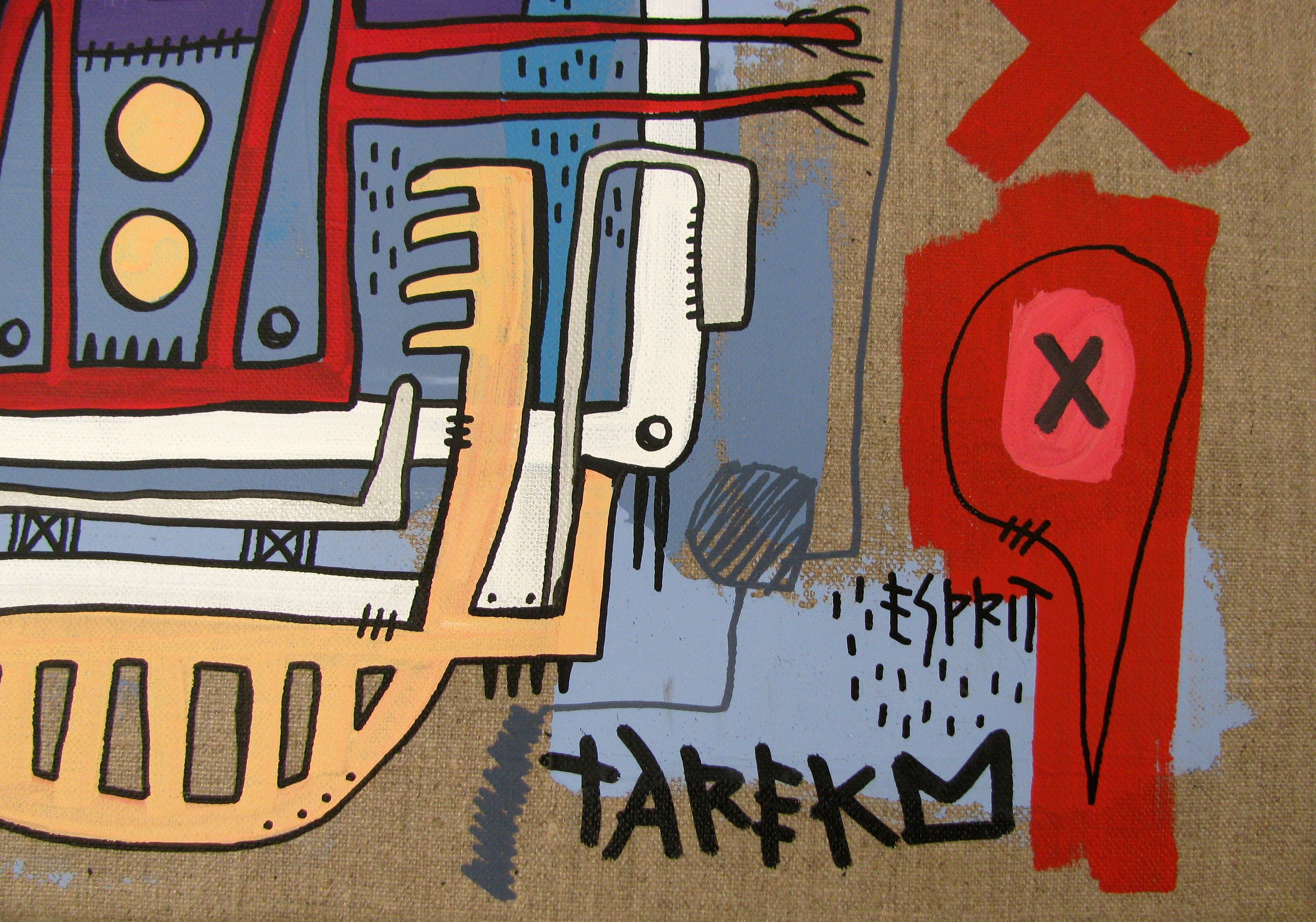 Tableau de TAREK a pour titre  MASK #11 GEOMETRIK style graphique dim : TAREKprix:850