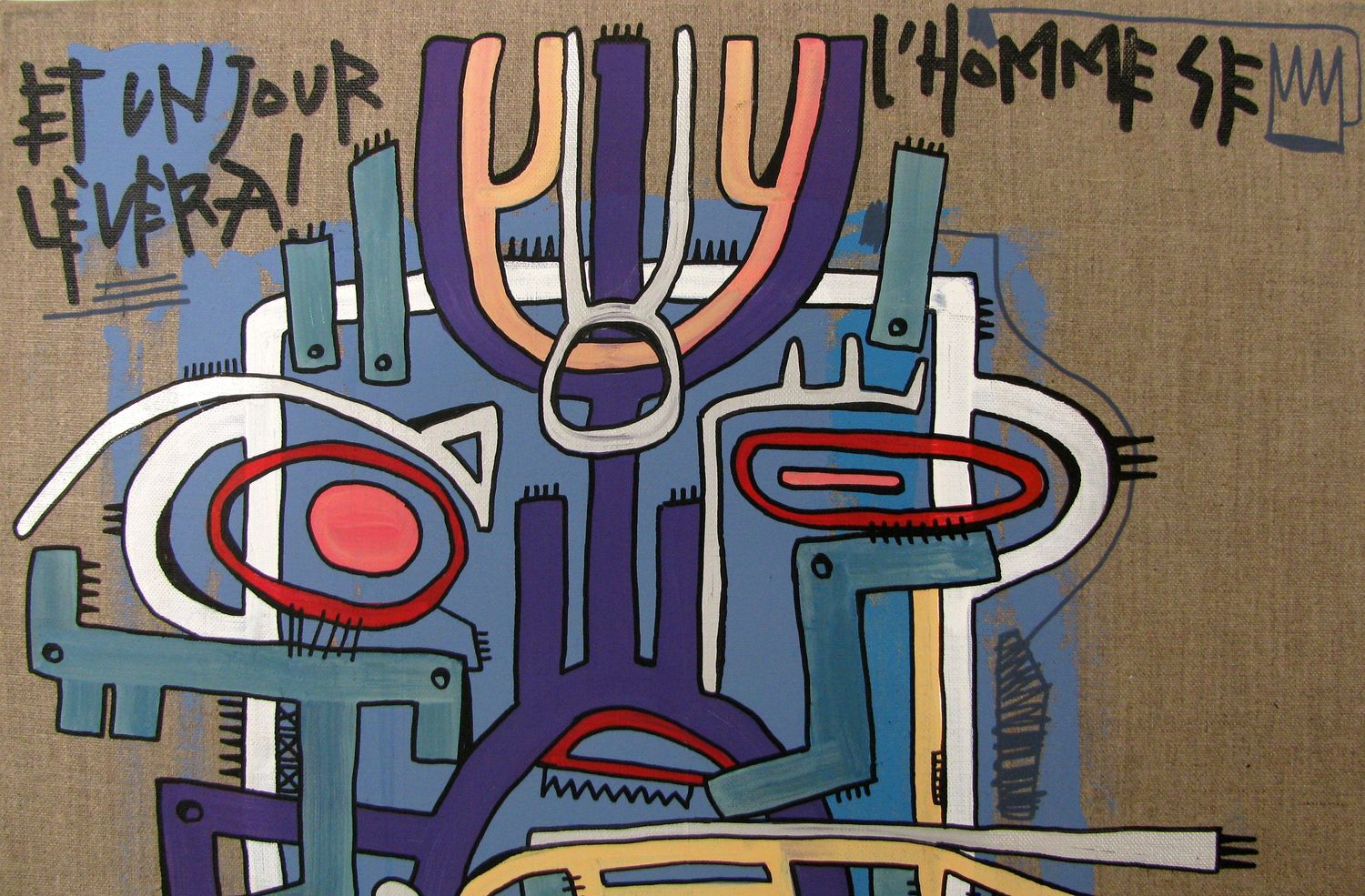 Tableau de TAREK a pour titre  MASK #11 GEOMETRIK style graphique dim : TAREKprix:850