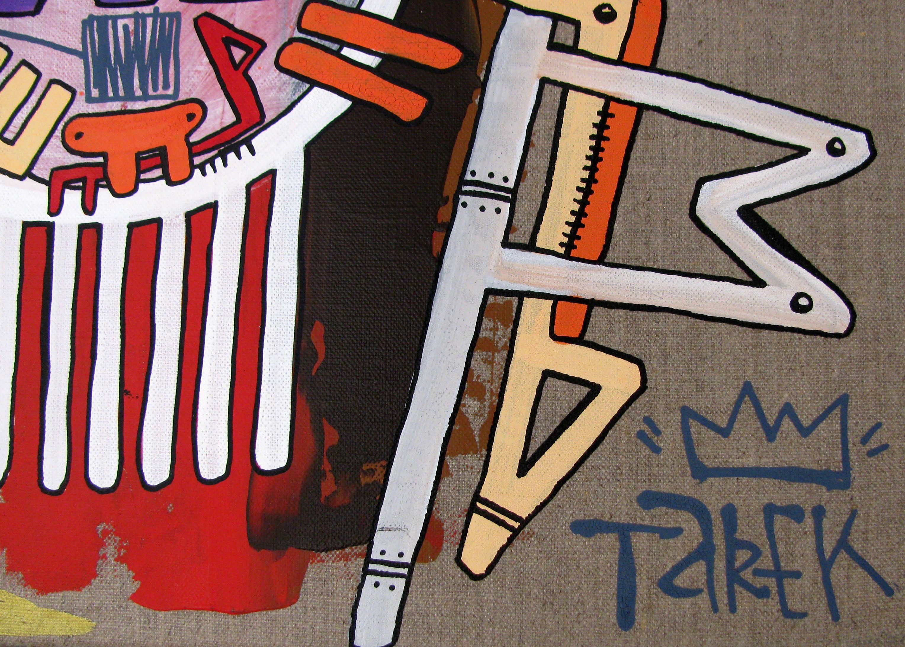 Tableau de TAREK a pour titre  MASK #13 GEOMETRIK style graphique dim : TAREKprix:850