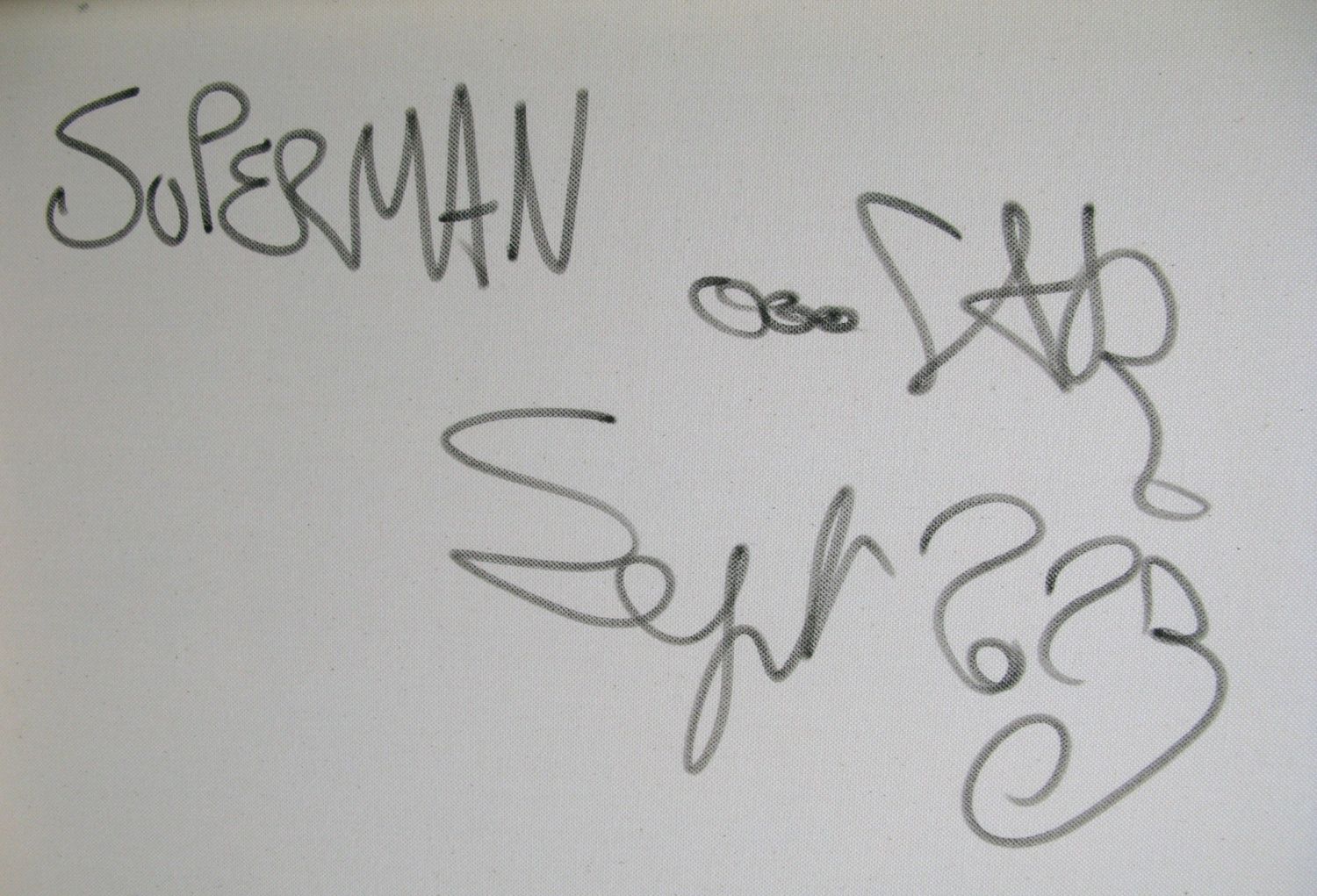 Tableau de RICO SAB a pour titre  Superman style street pop art, street art dim : RICO SABprix:1350