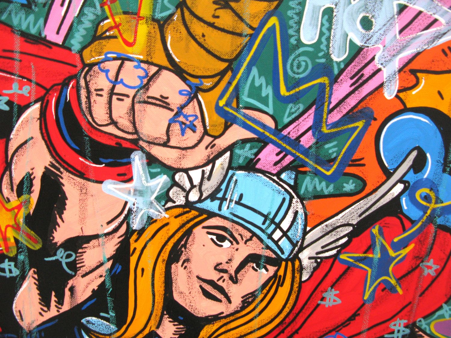 Tableau de RICO SAB a pour titre  Thor yeah style street pop art, street art dim : RICO SABprix:1350