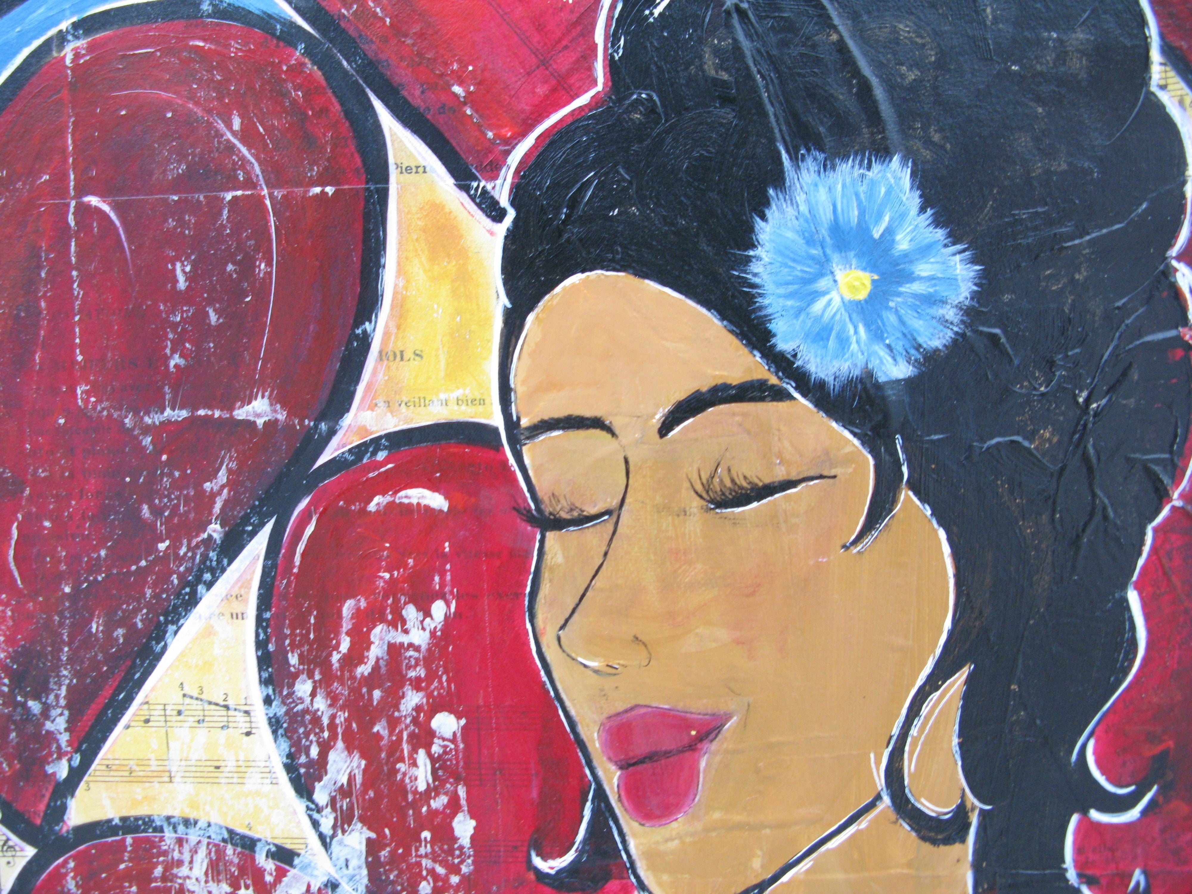Tableau de CACOU a pour titre  MON AMOUR style graphique dim : CACOUprix:550