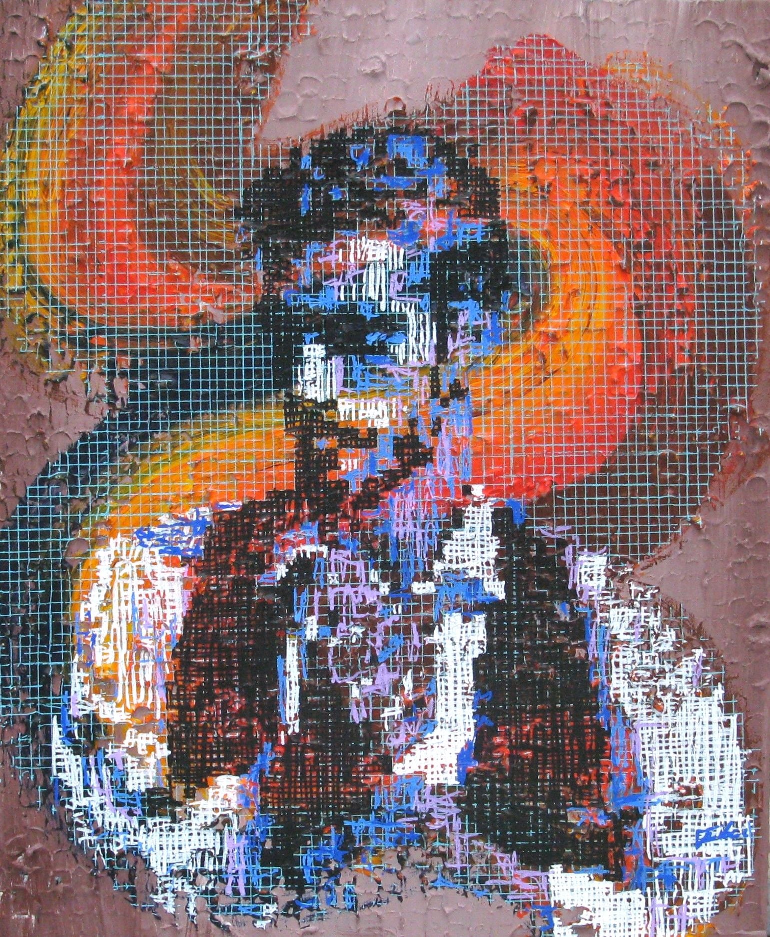 Tableau de NICOLAS JESBAC a pour titre  REAPPROPRIATION HUMAINE TANGO 2 style figuratif, graphique dim : NICOLAS JESBACprix:380