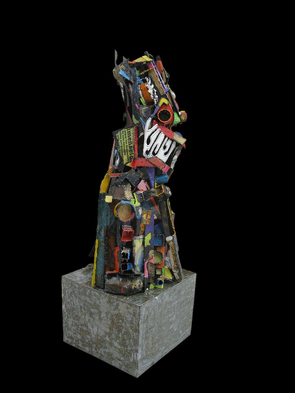 Sculpture de MICHADU a pour titre  Auto portrait style graphique dim : MICHADUprix:6000