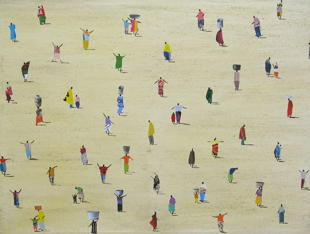 Tableau de MARCOS ZRIHEN NOWOTNY a pour titre  Africa is alive style figuratif dim : MARCOS ZRIHEN NOWOTNYprix:1400