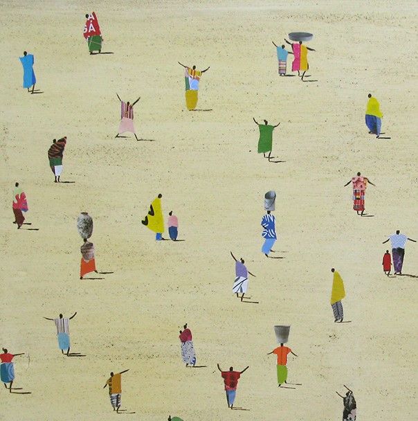Tableau de MARCOS ZRIHEN NOWOTNY a pour titre  Africa is alive style figuratif dim : MARCOS ZRIHEN NOWOTNYprix:1400