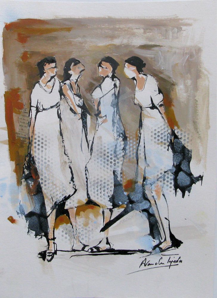 Dessin de ARANCHA TEJEDOR a pour titre  Femmes 12 style figuratif dim : ARANCHA TEJEDORprix:160