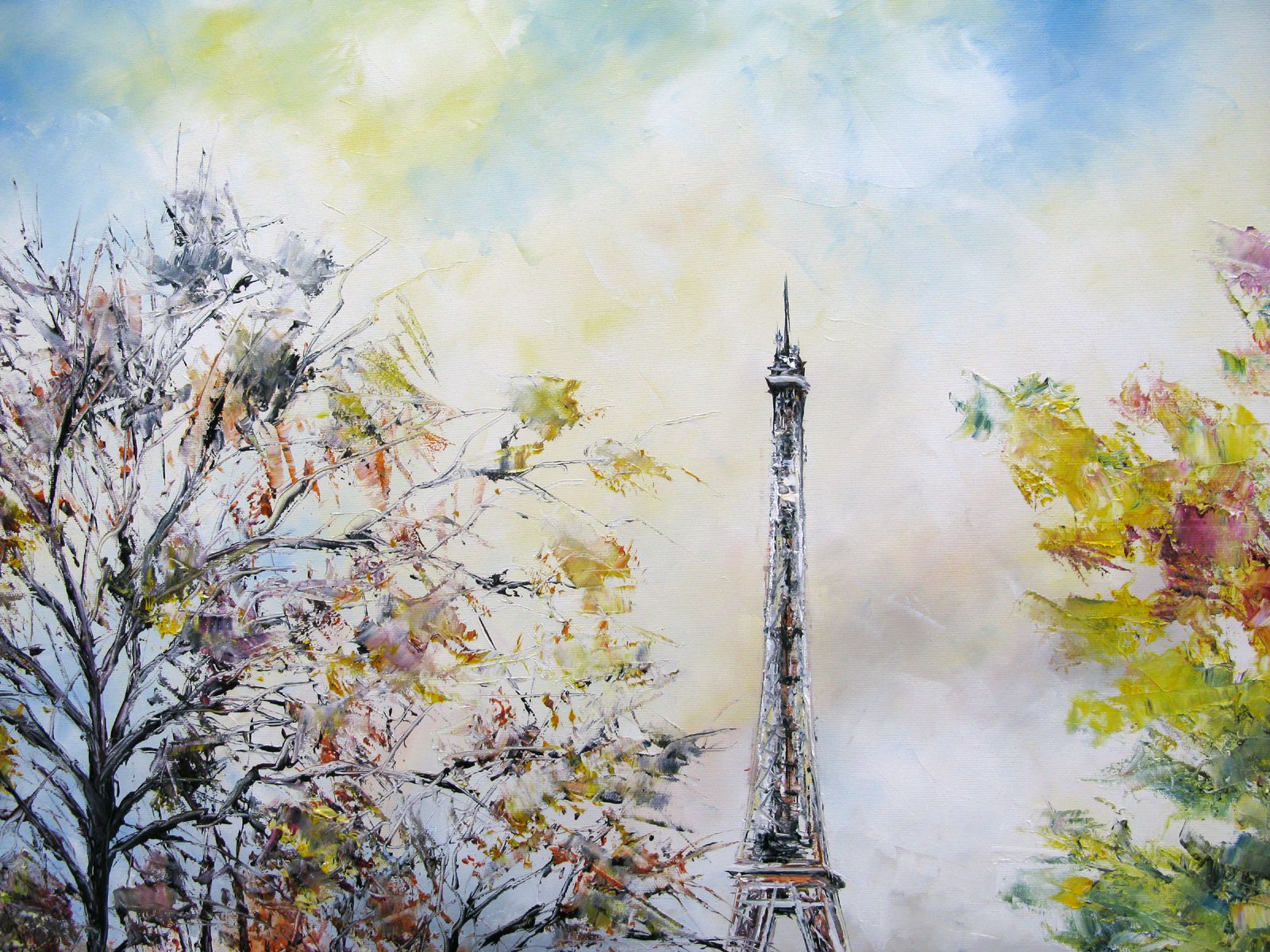 Tableau de PHIL a pour titre  Jardins de Paris style no dim : PHILprix:850