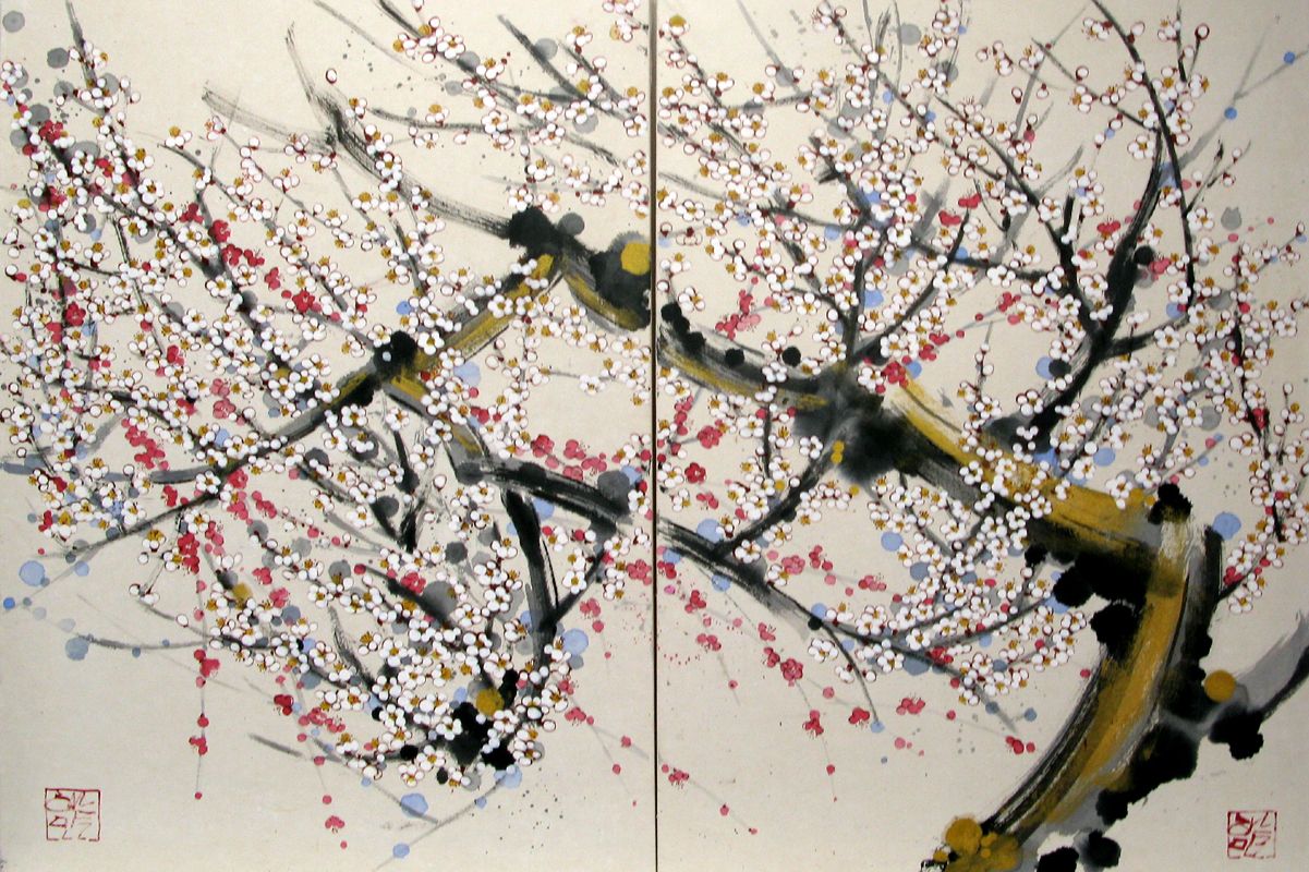 Tableau de JEONG MIN LEE a pour titre  DYPTIQUE -  Félicité style figuratif dim : JEONG MIN LEEprix:1400