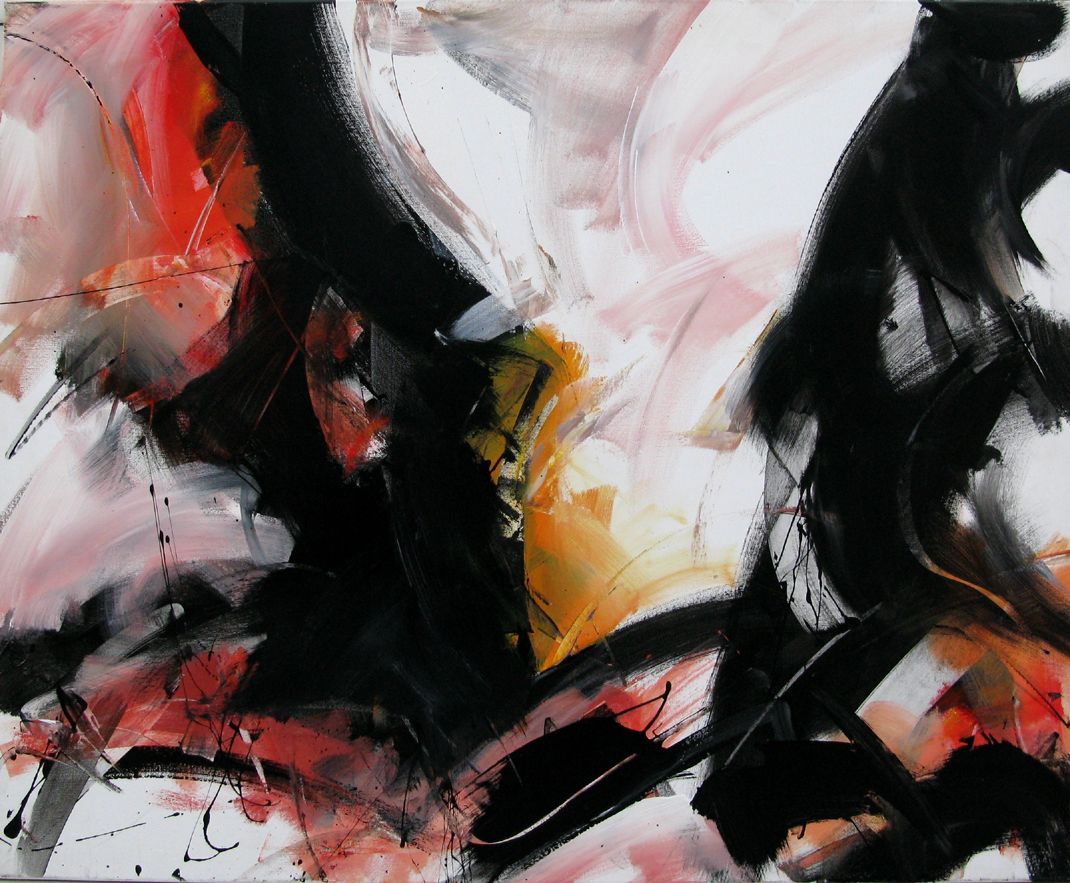 Tableau de JIHEM a pour titre  Darkside of the Painters'soul style abstrait dim : JIHEMprix:800