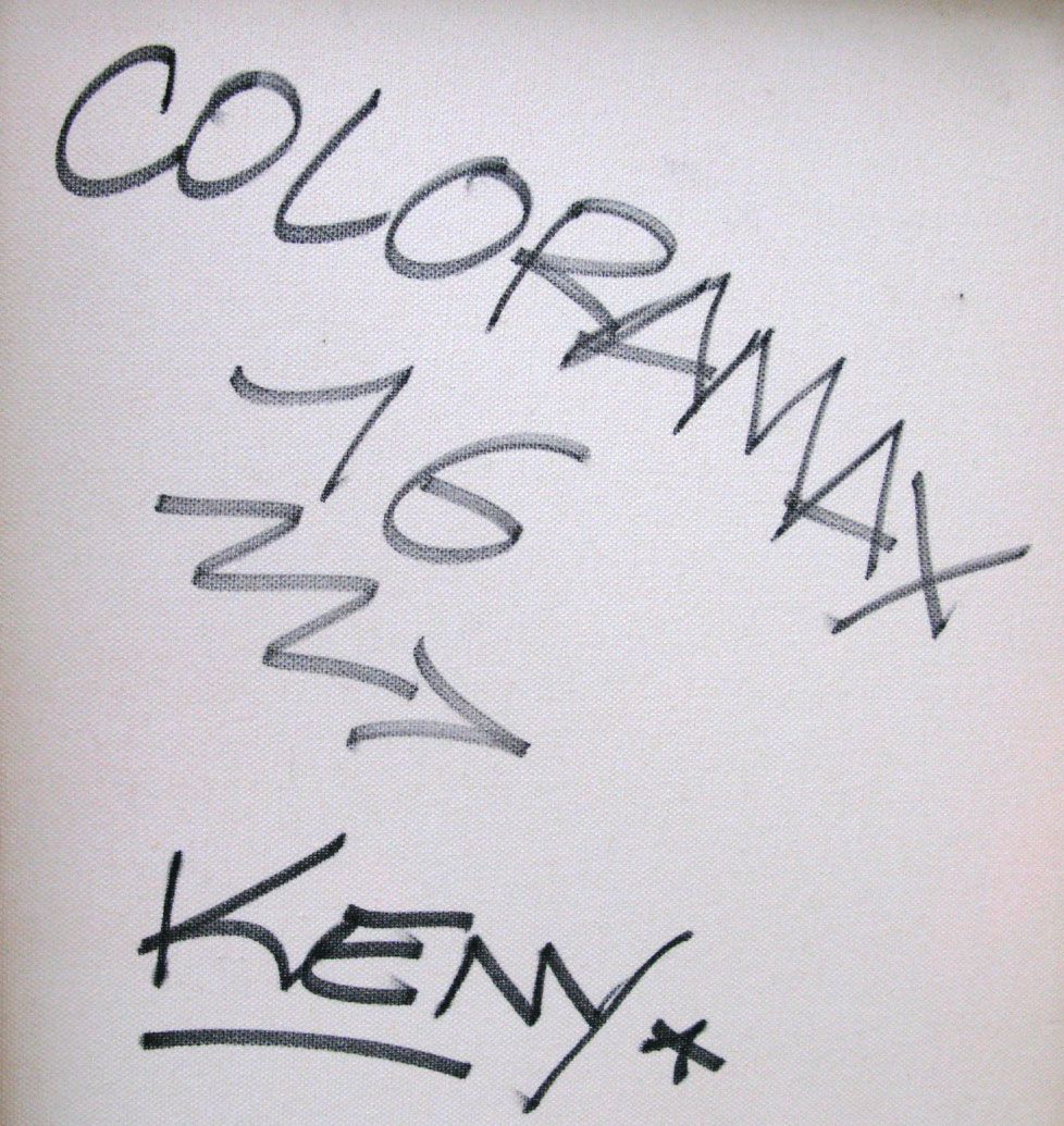 Tableau de KENY a pour titre  COLORAMAX 16 style graffiti, street art dim : KENYprix:800