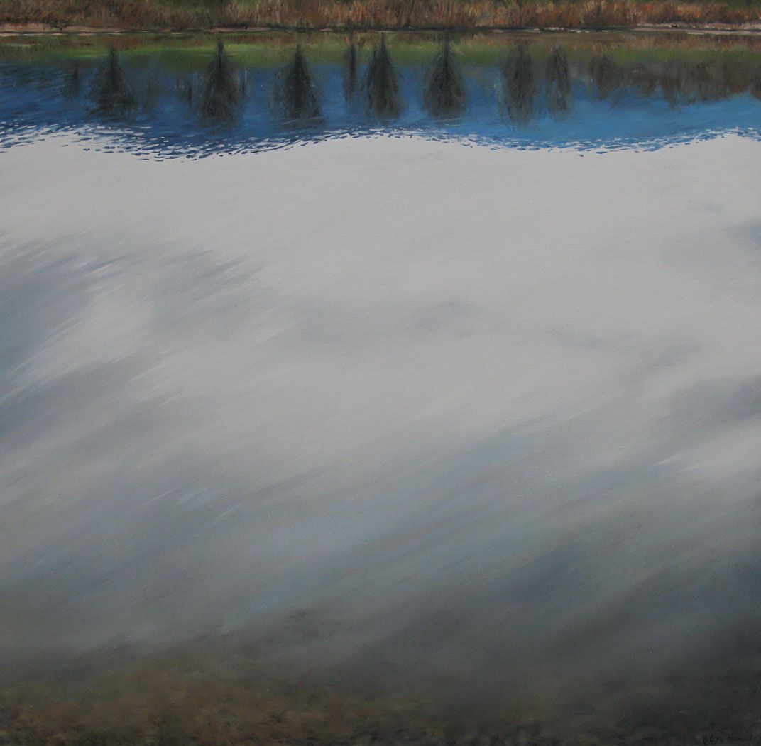 Tableau de ELISE BARAT a pour titre  Rives style figuratif dim : ELISE BARATprix:900