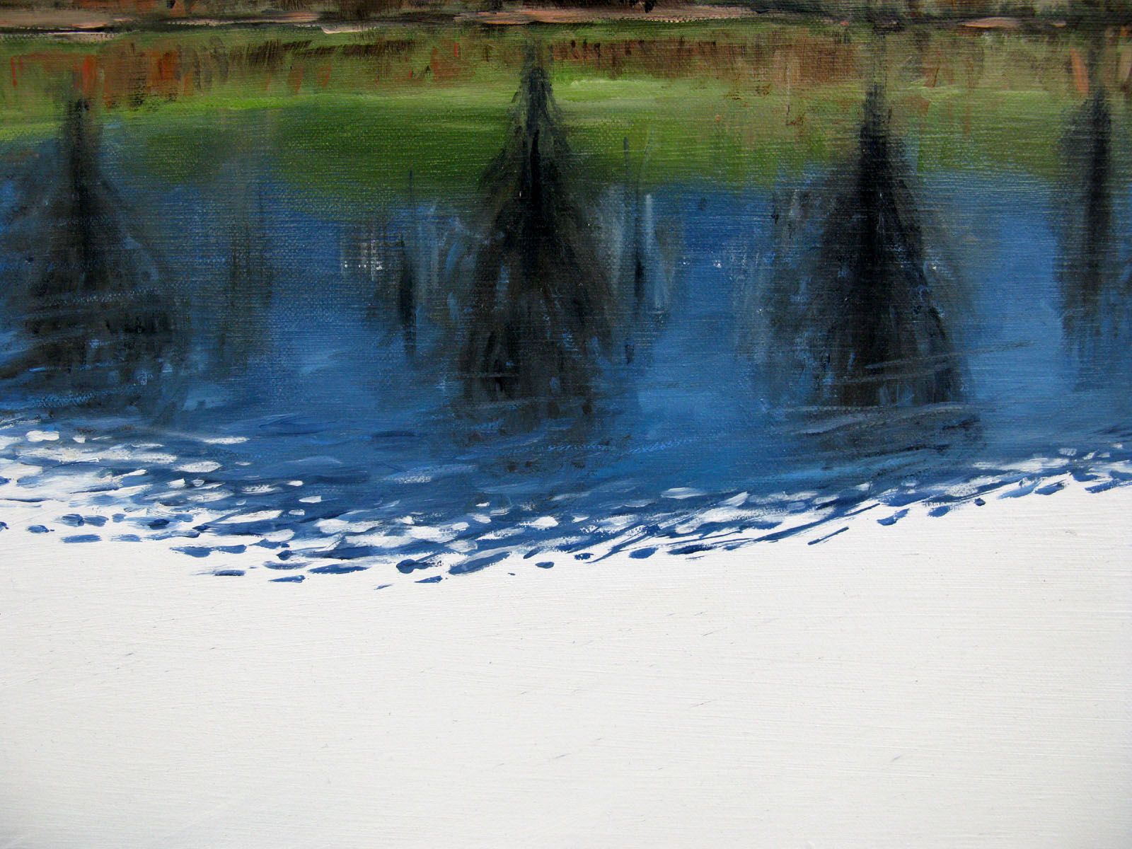 Tableau de ELISE BARAT a pour titre  Rives style figuratif dim : ELISE BARATprix:900