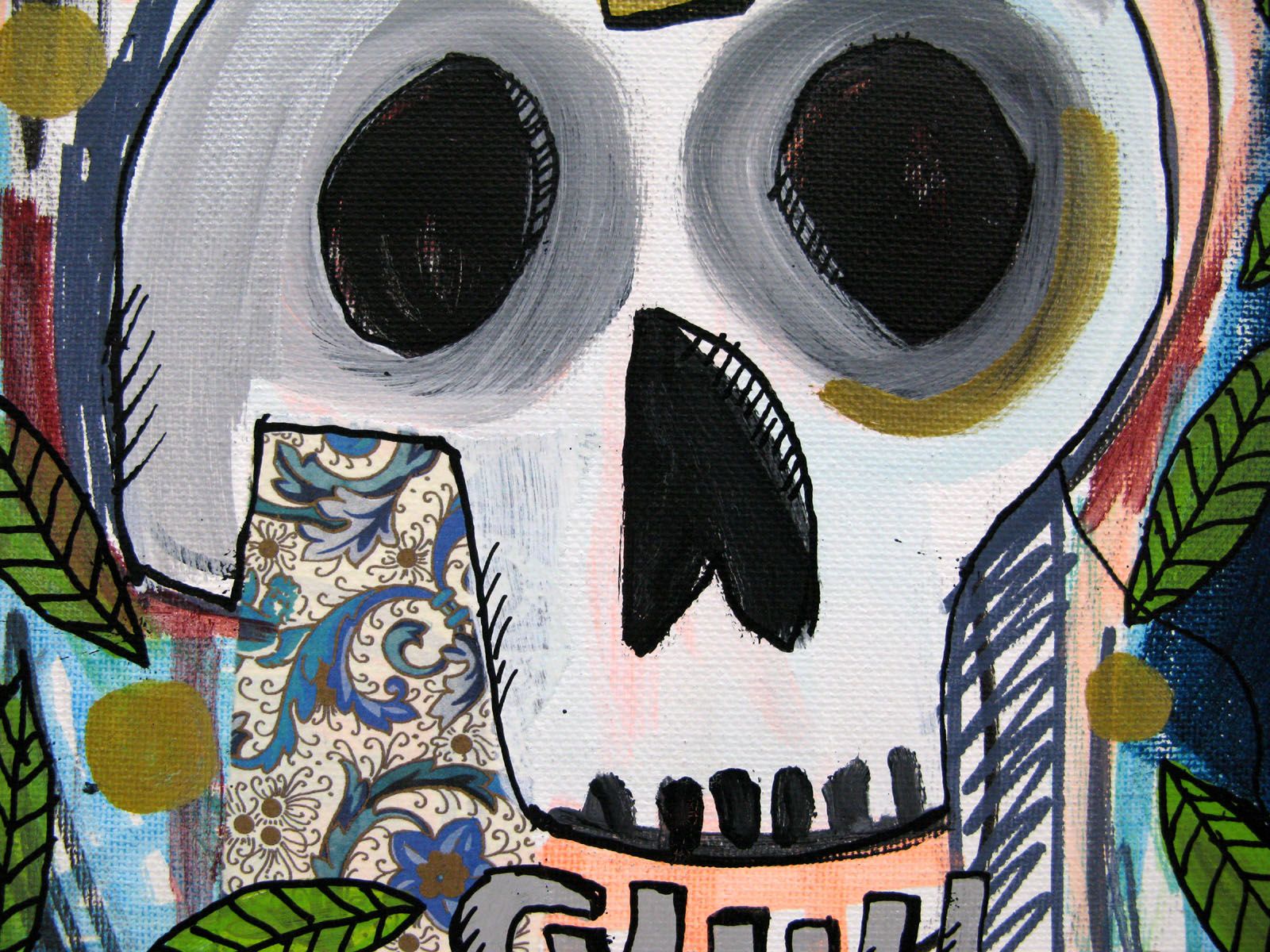 Tableau de TAREK a pour titre  SKULL style street art  dim : TAREKprix:160